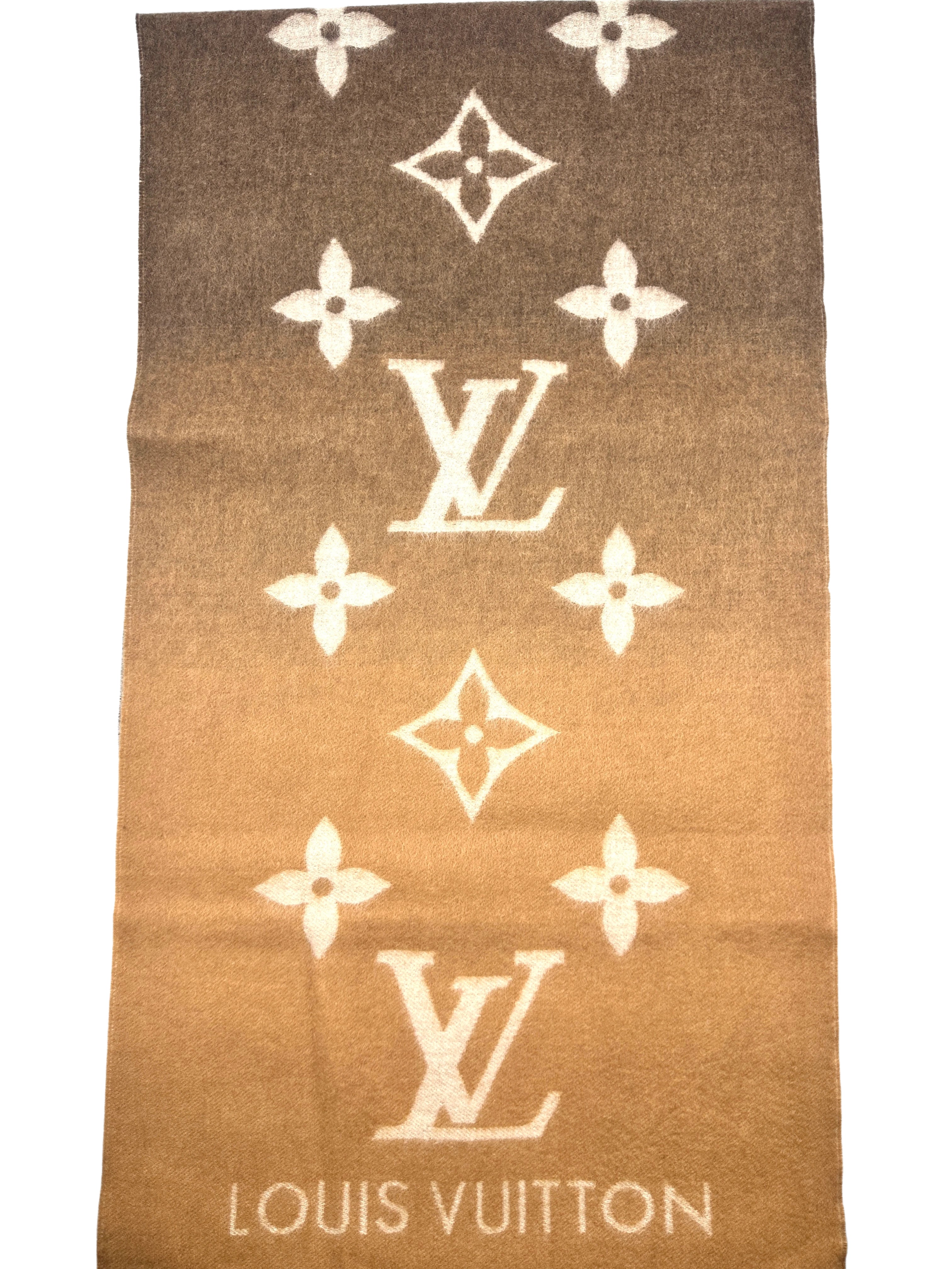 LV 100% Cashmere Oversized Printed Logo Scarf  LVS05