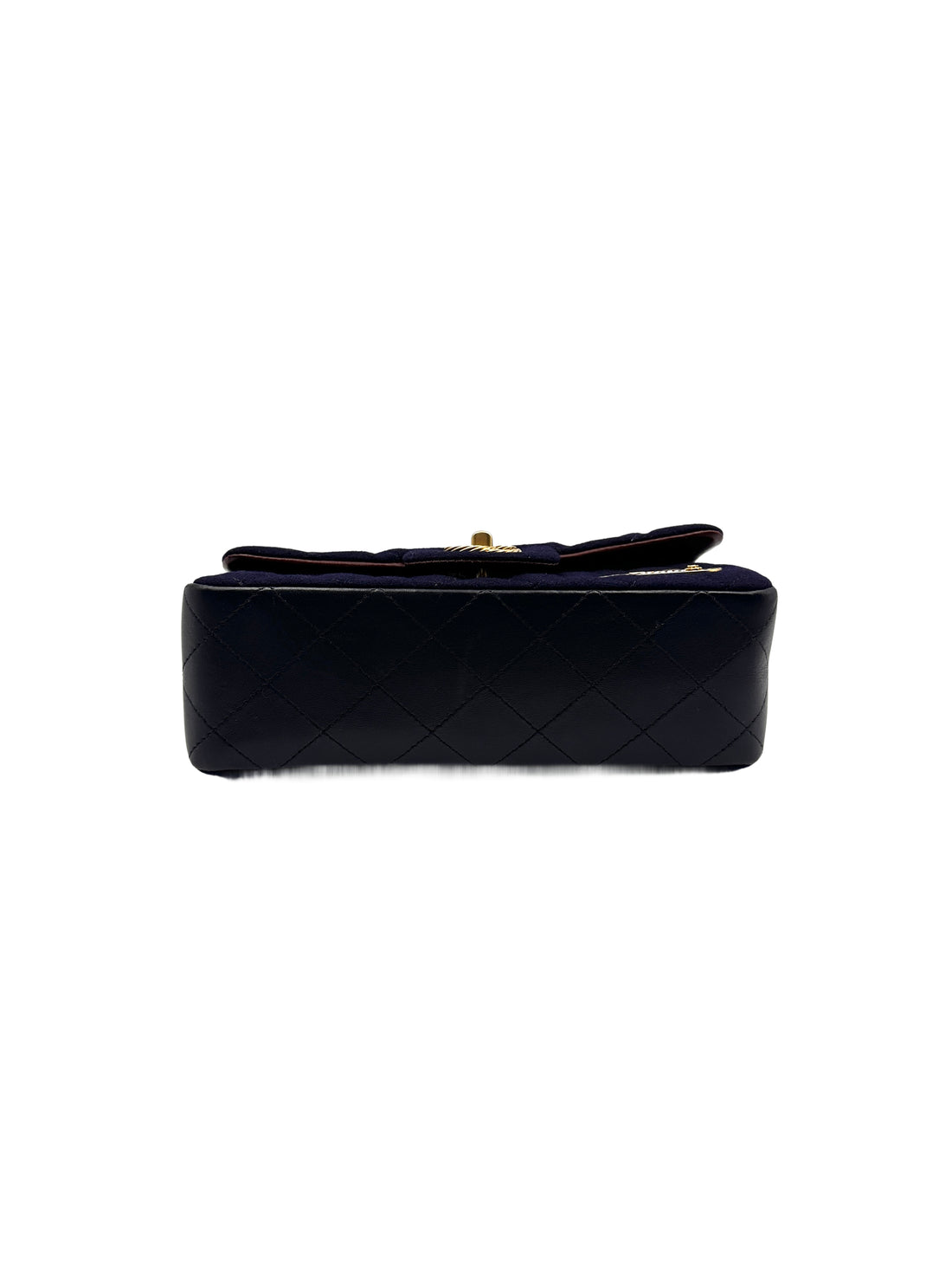 Chanel Mini Rectangular Felt Paris-Hamburg Charms Flap Crossbody Bag CC644