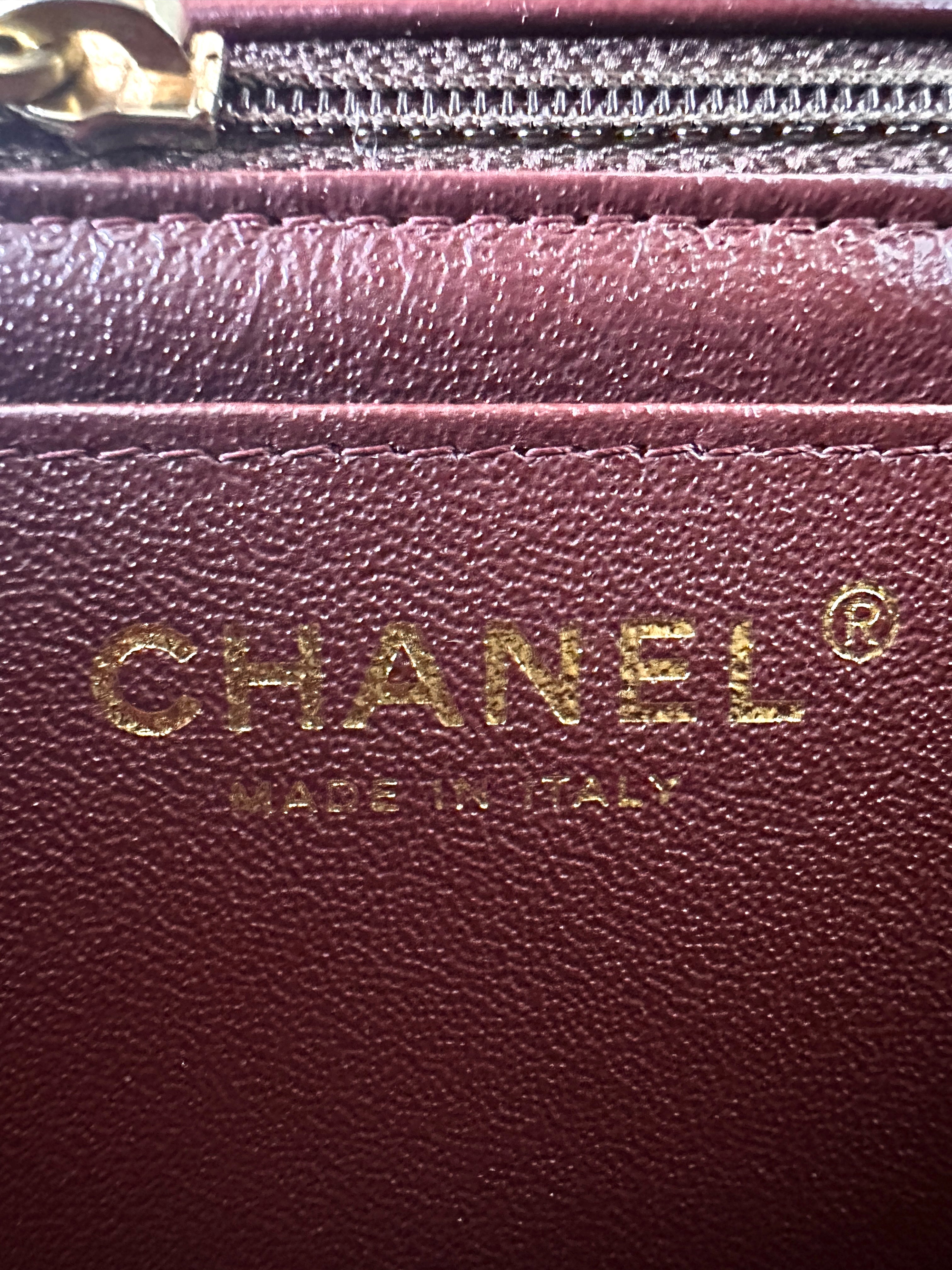Chanel Mini Rectangular Felt Paris-Hamburg Charms Flap Crossbody Bag CC644