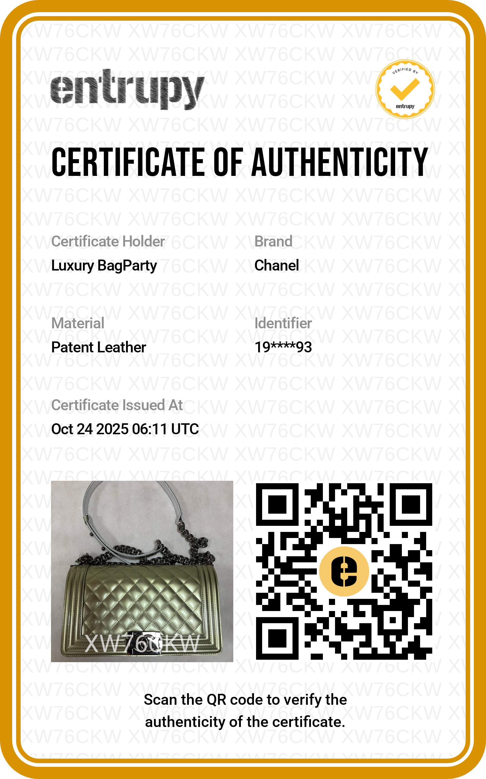 Chanel Quilted Patent Medium Flap Boy Shiny Gold/Silver (19***93)cc653