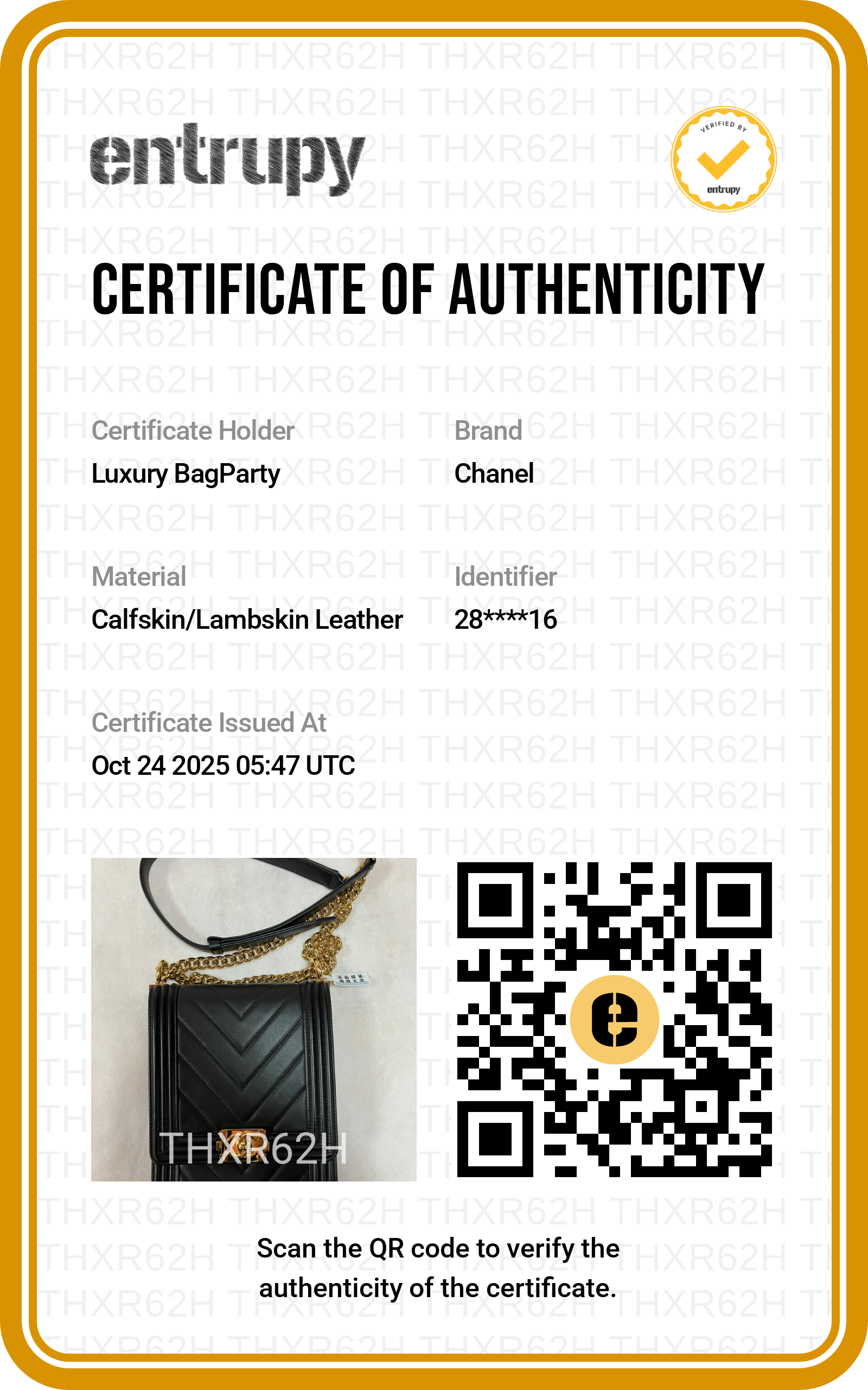 Chanel Chevron Lambskin Vertical Boy Black (28***16) cc694