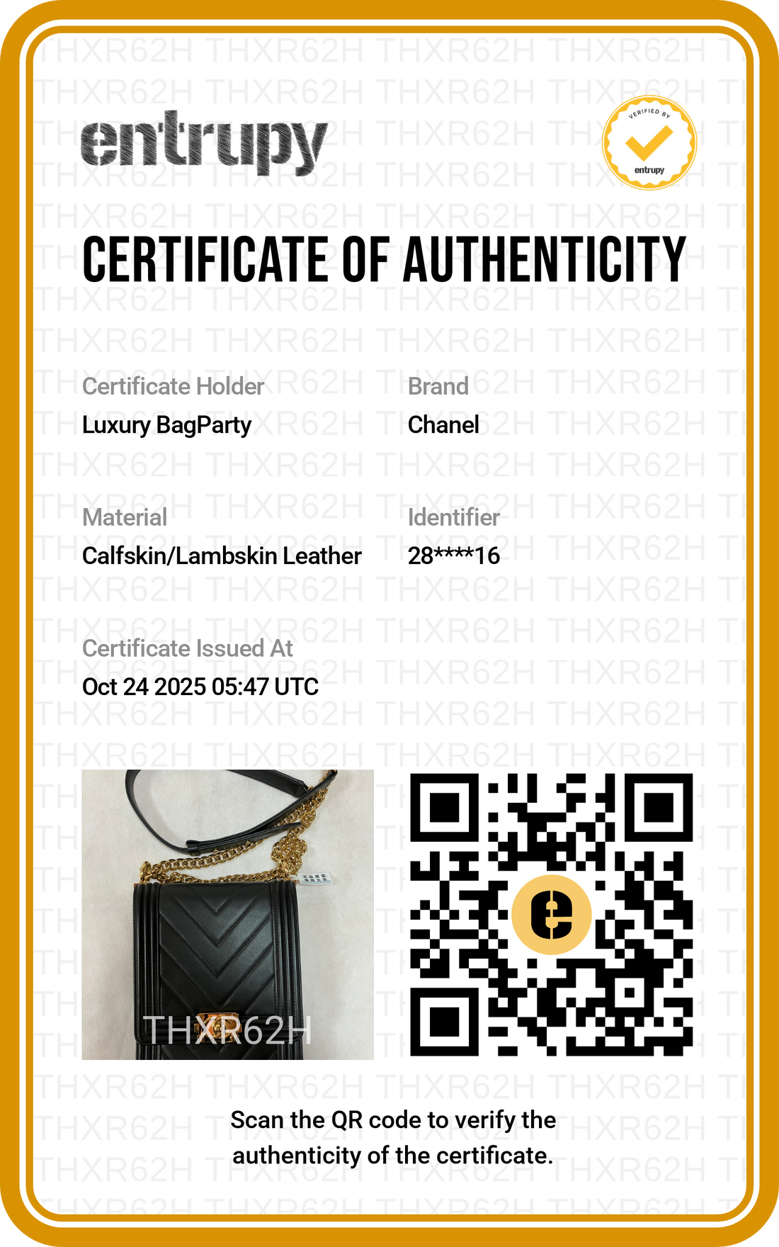 Chanel Chevron Lambskin Vertical Boy Black (28***16) cc694