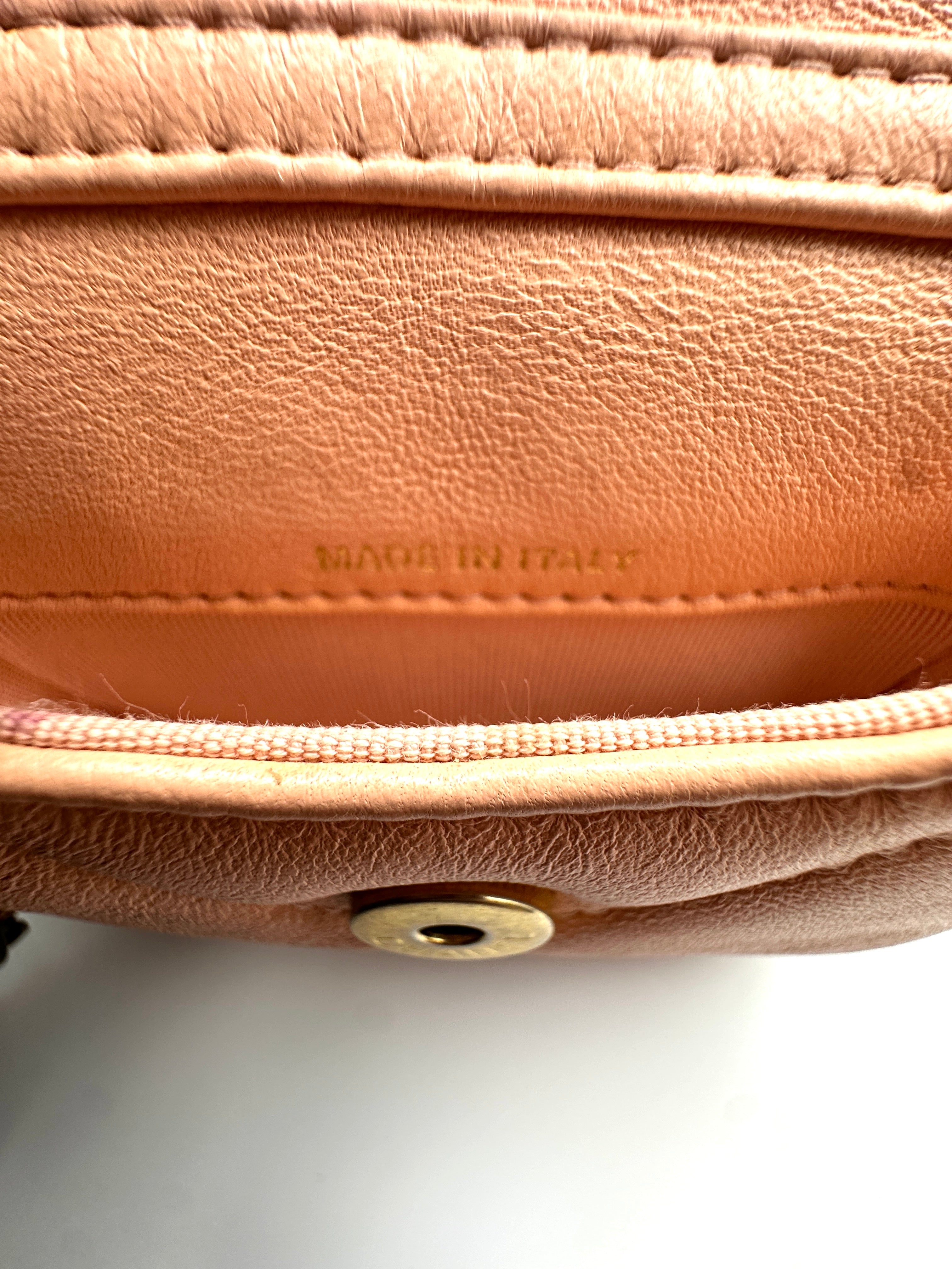 Chanel Quilted Lambskin Leather 19 Flap Belt Bag light orange (31***34) cc681