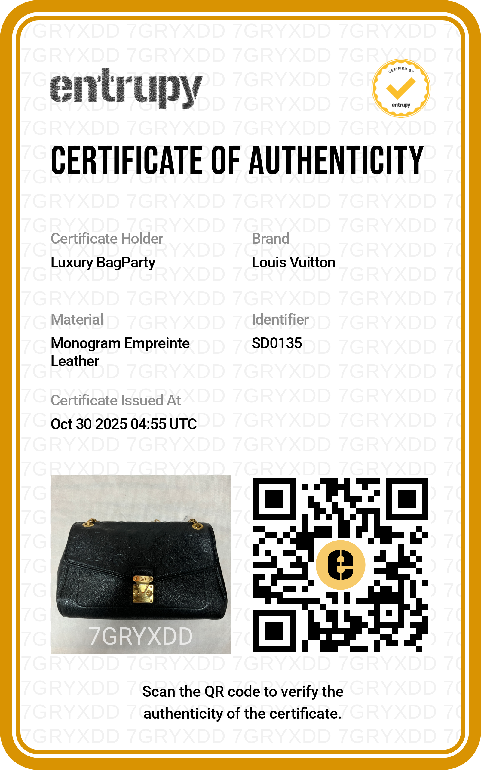Louis Vuitton Monogram Empreinte leather Saint Germain MM bag Black LV1226