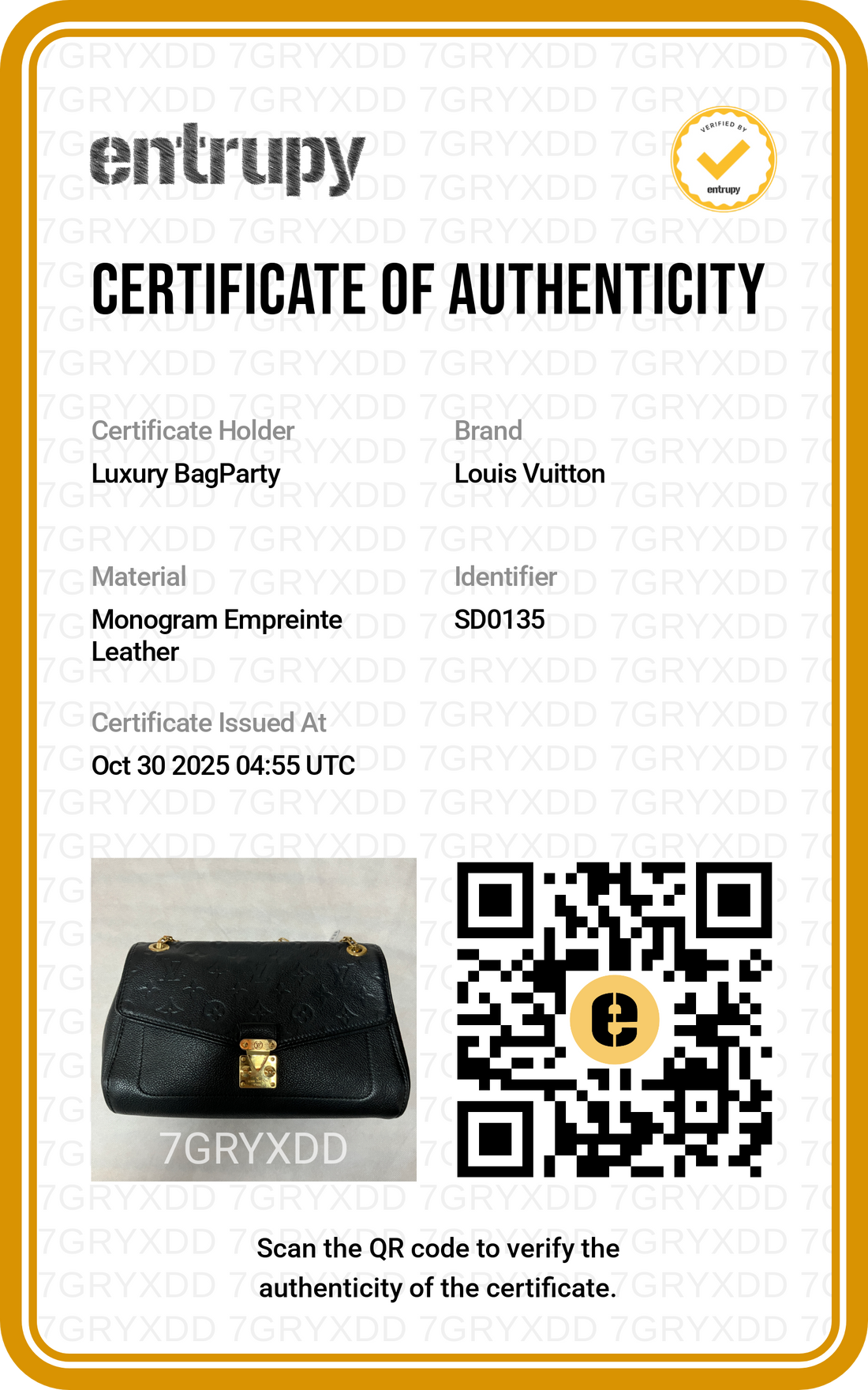 Louis Vuitton Monogram Empreinte leather Saint Germain MM bag Black LV1226