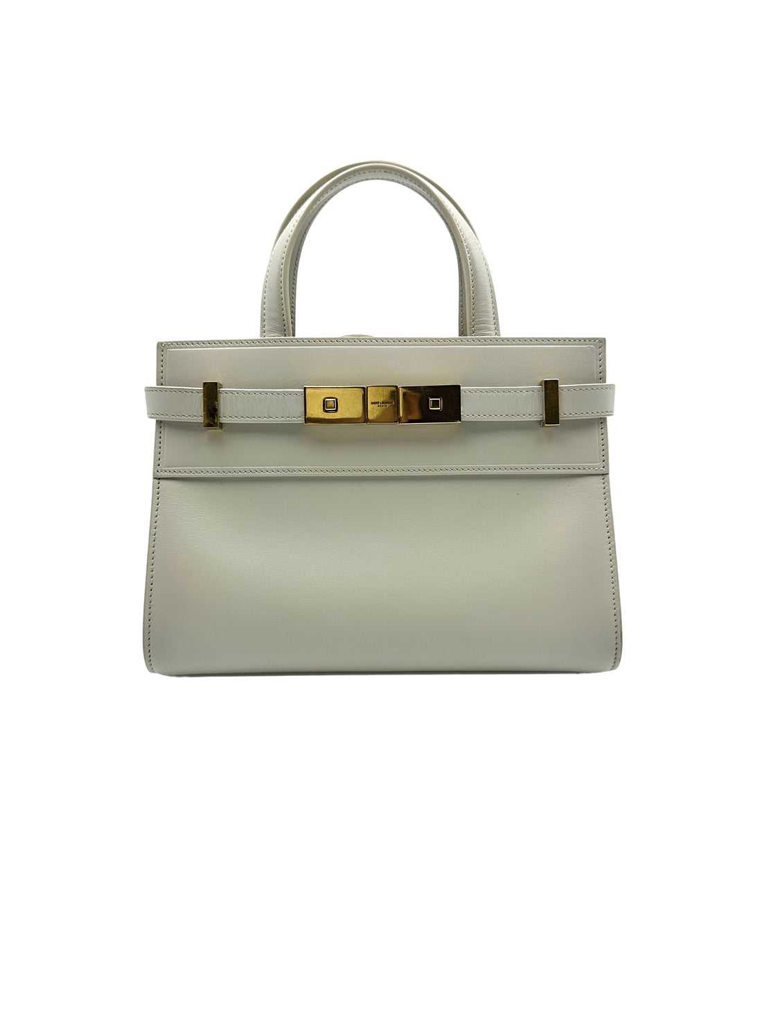 Saint Laurent Manhattan Leather Nano tote white SL124