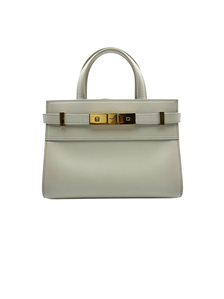 Saint Laurent Manhattan Leather Nano tote white SL124
