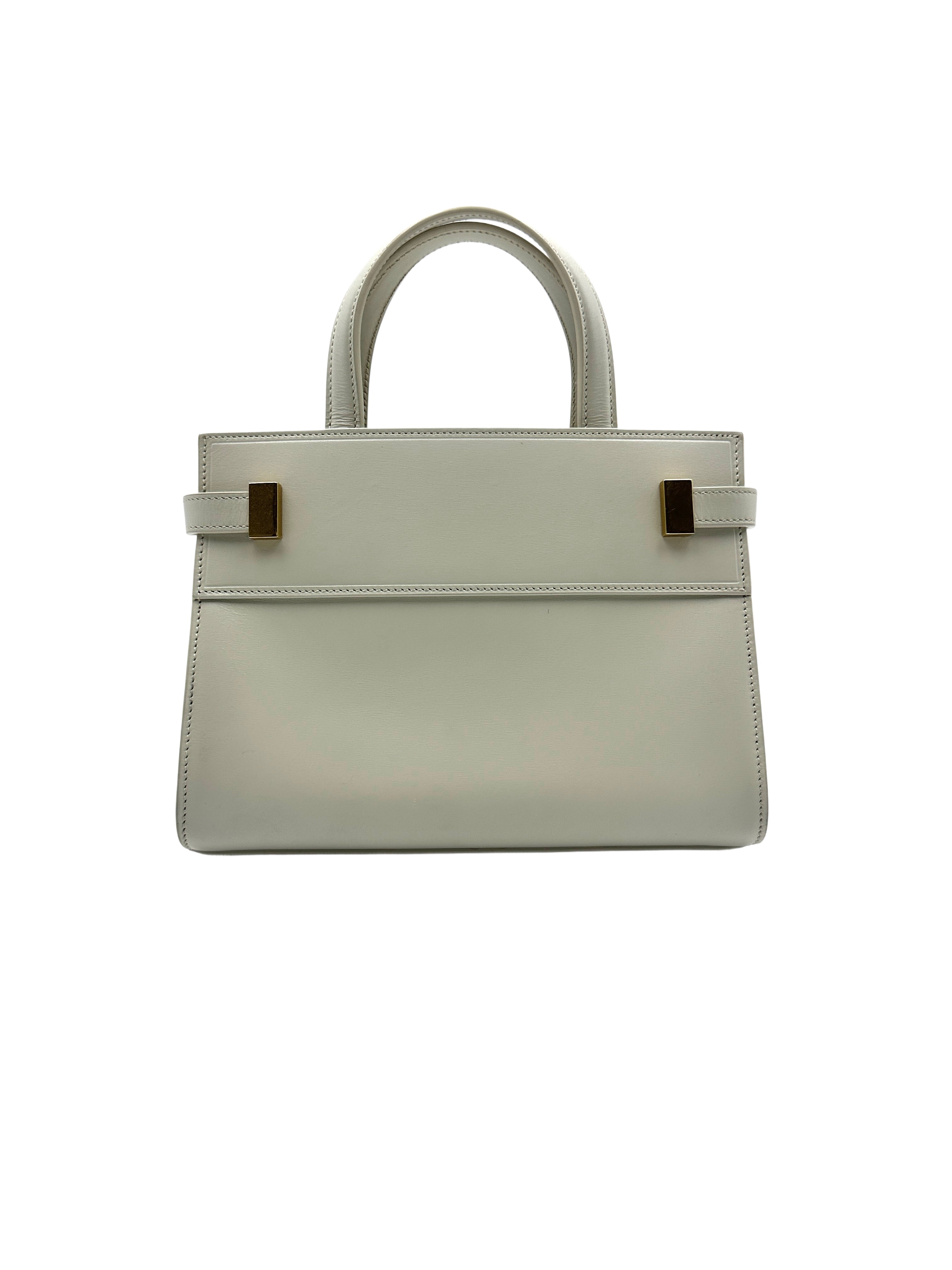 Saint Laurent Manhattan Leather Nano tote white SL124