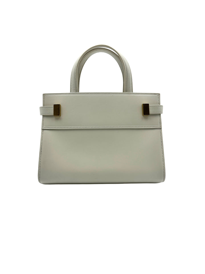 Saint Laurent Manhattan Leather Nano tote white SL124