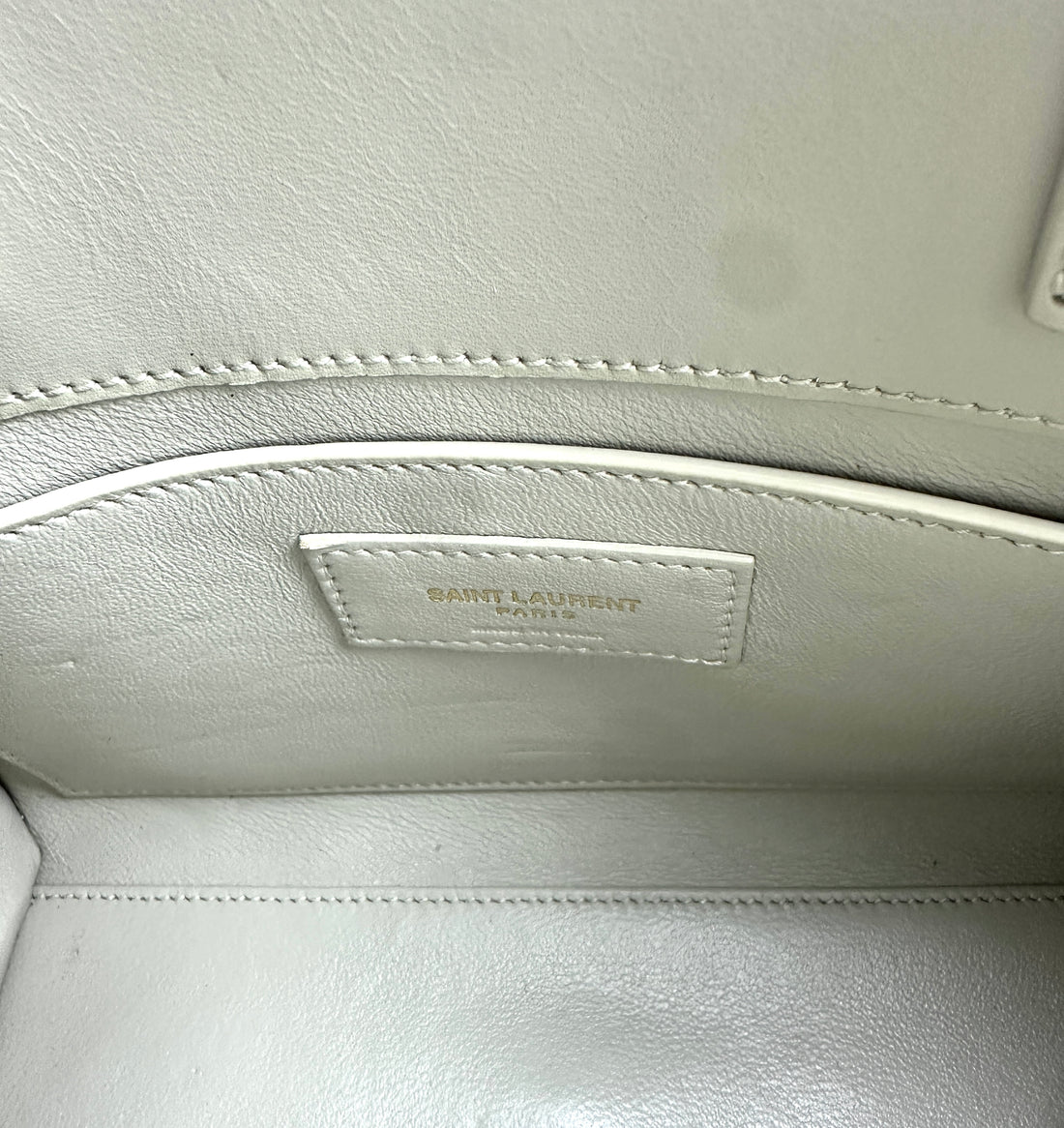 Saint Laurent Manhattan Leather Nano tote white SL124