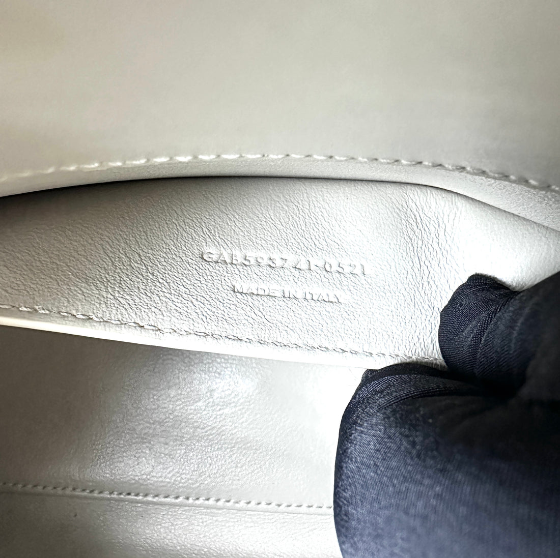 Saint Laurent Manhattan Leather Nano tote white SL124