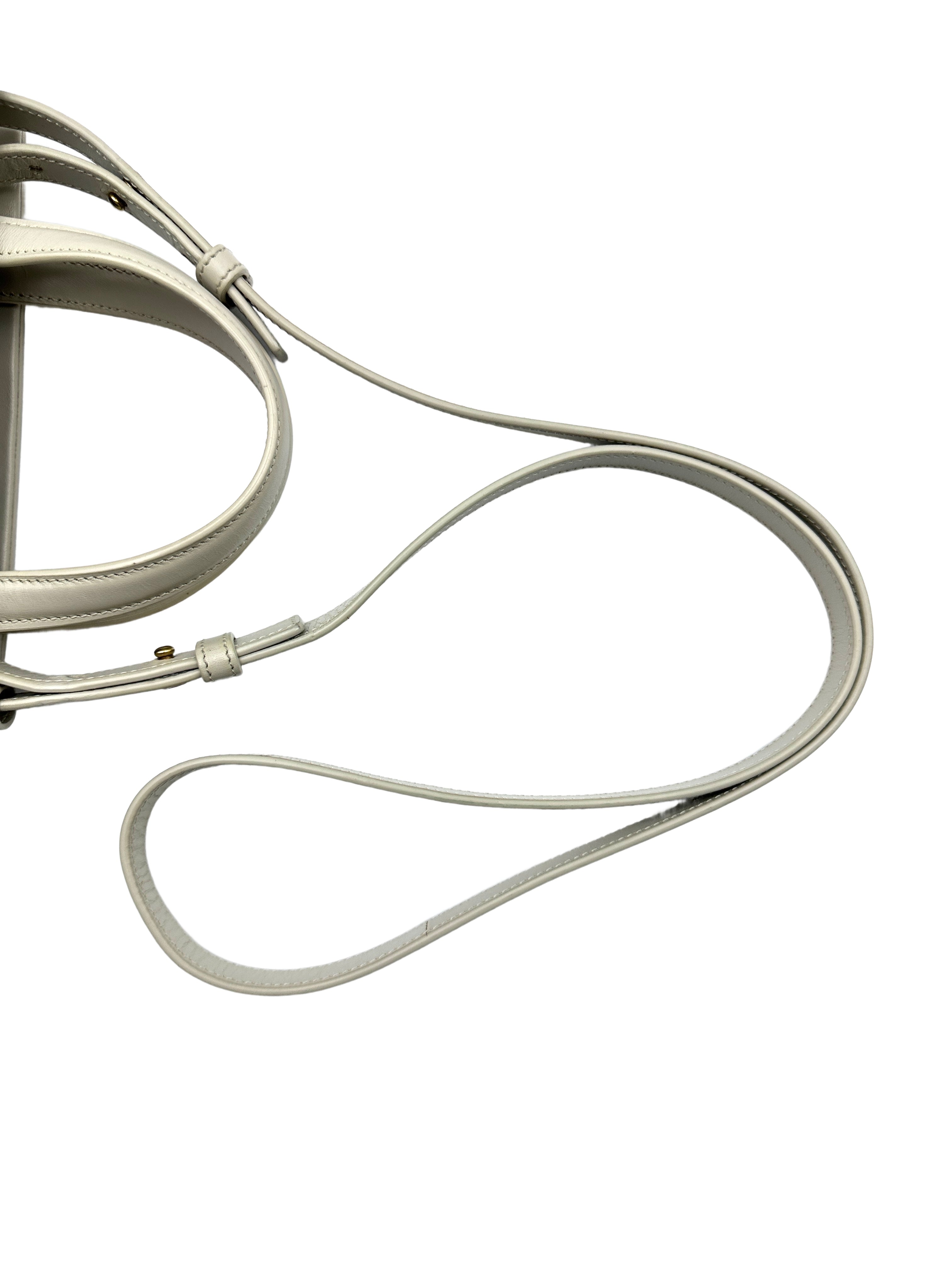 Saint Laurent Manhattan Leather Nano tote white SL124