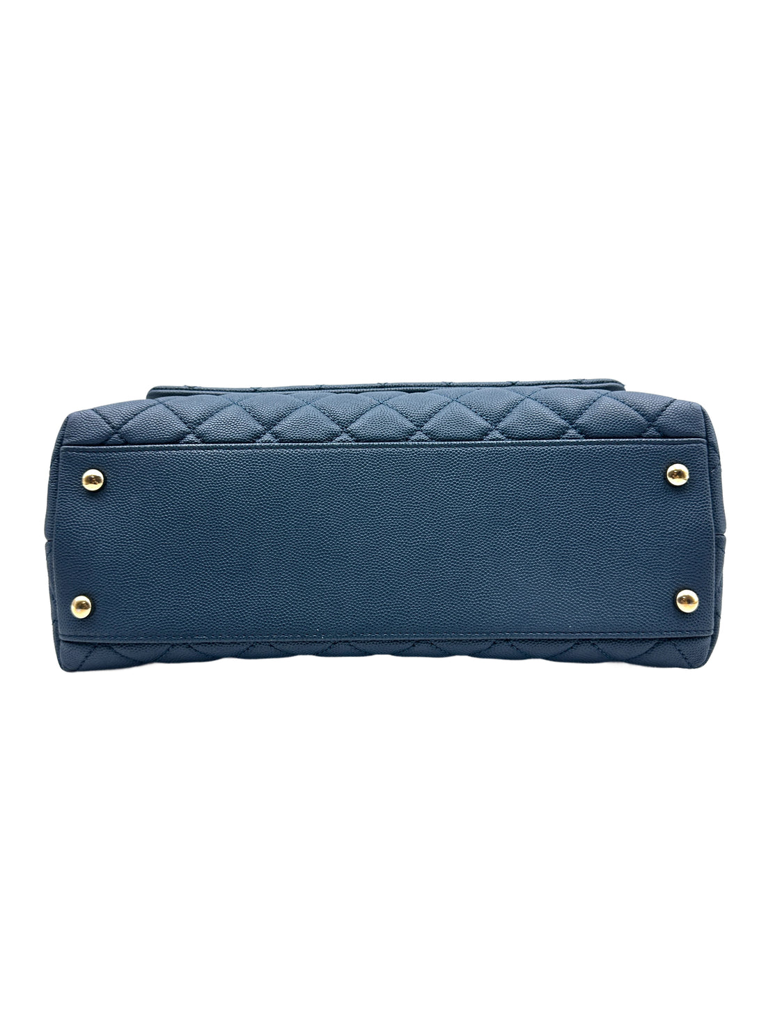 Chaneln Caviar Coco Top Handle Handle Turquoise 27 Series CC731