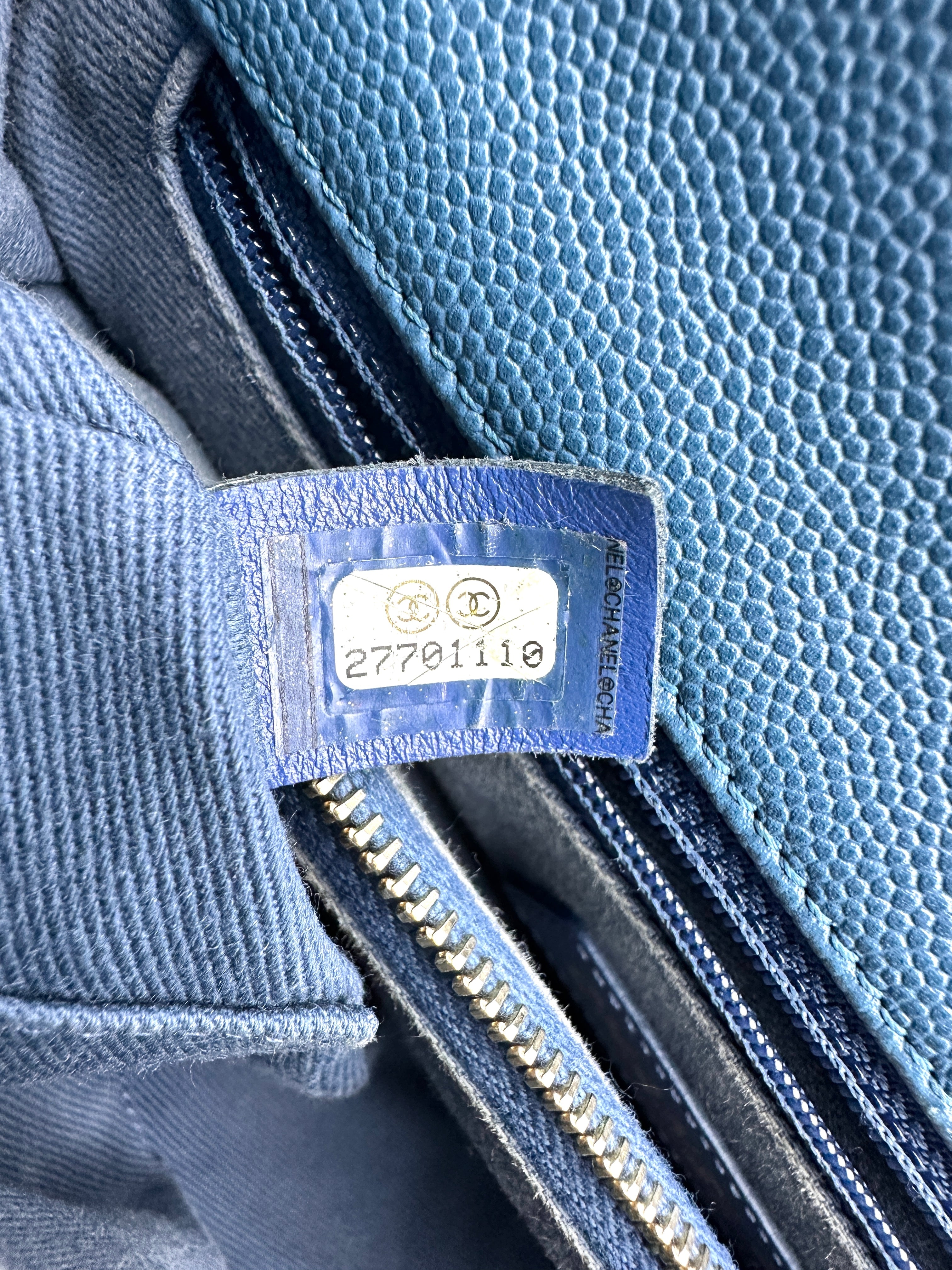 Chaneln Caviar Coco Top Handle Handle Turquoise 27 Series CC731