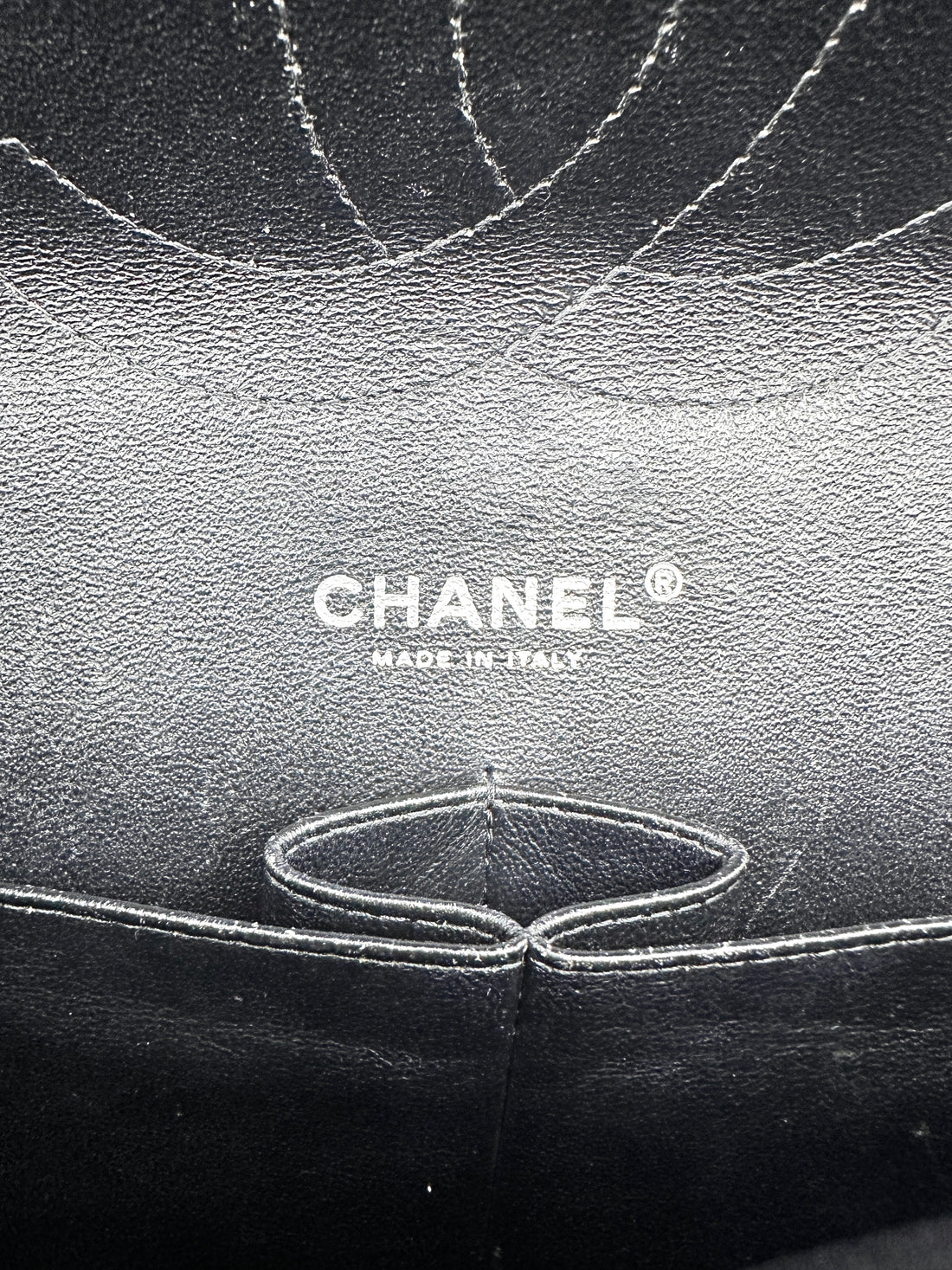 Chanel patent double flap jumbo black CC710