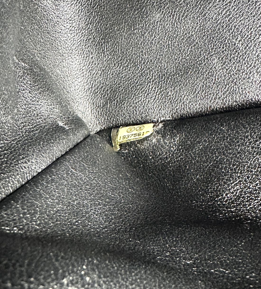 Chanel patent double flap jumbo black CC710