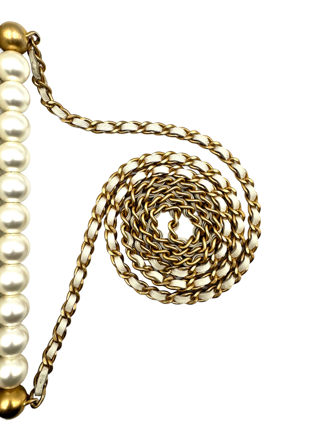 Chanel Quilted Calfskin Pearl Long Woc White cc717
