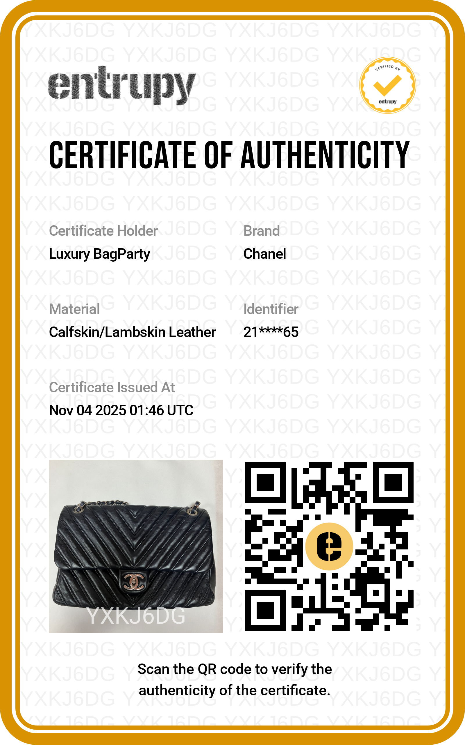 Chanel Chevron Lambskin Medium Classis Flap Black (21***65) CC739
