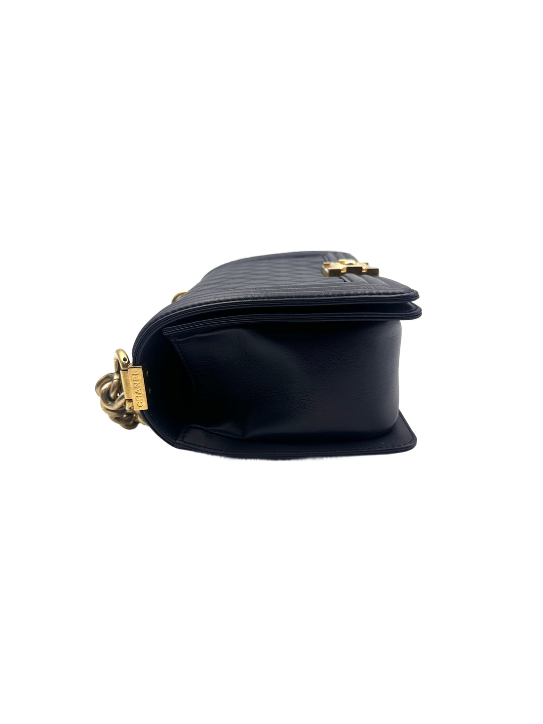 Chanel Quilted Boy Bag Medium Blue (21***82) cc757
