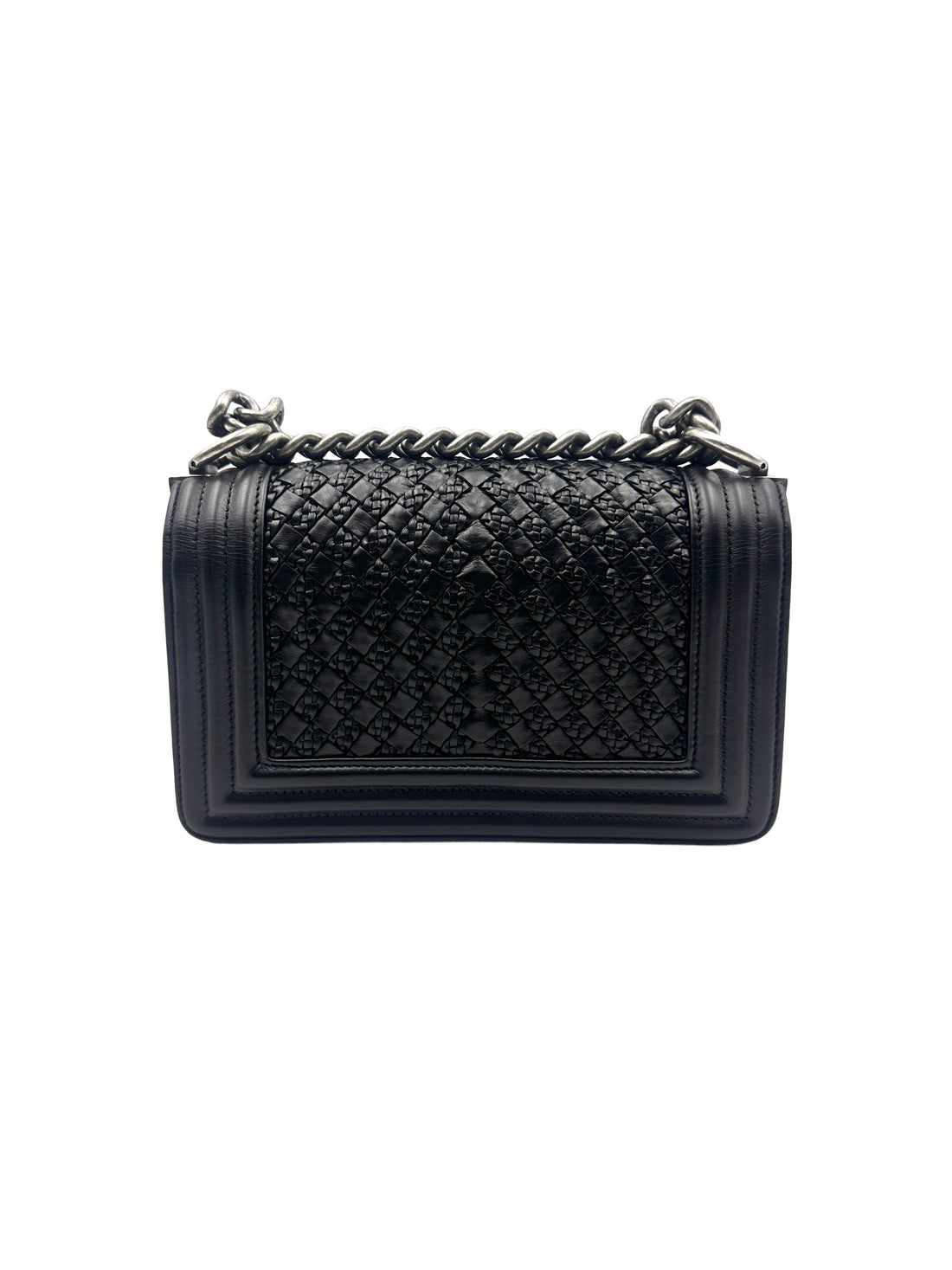 Chanel Leather Boy Flap Medium Plexiglass Crossbody Bag Black (20***99) cc742