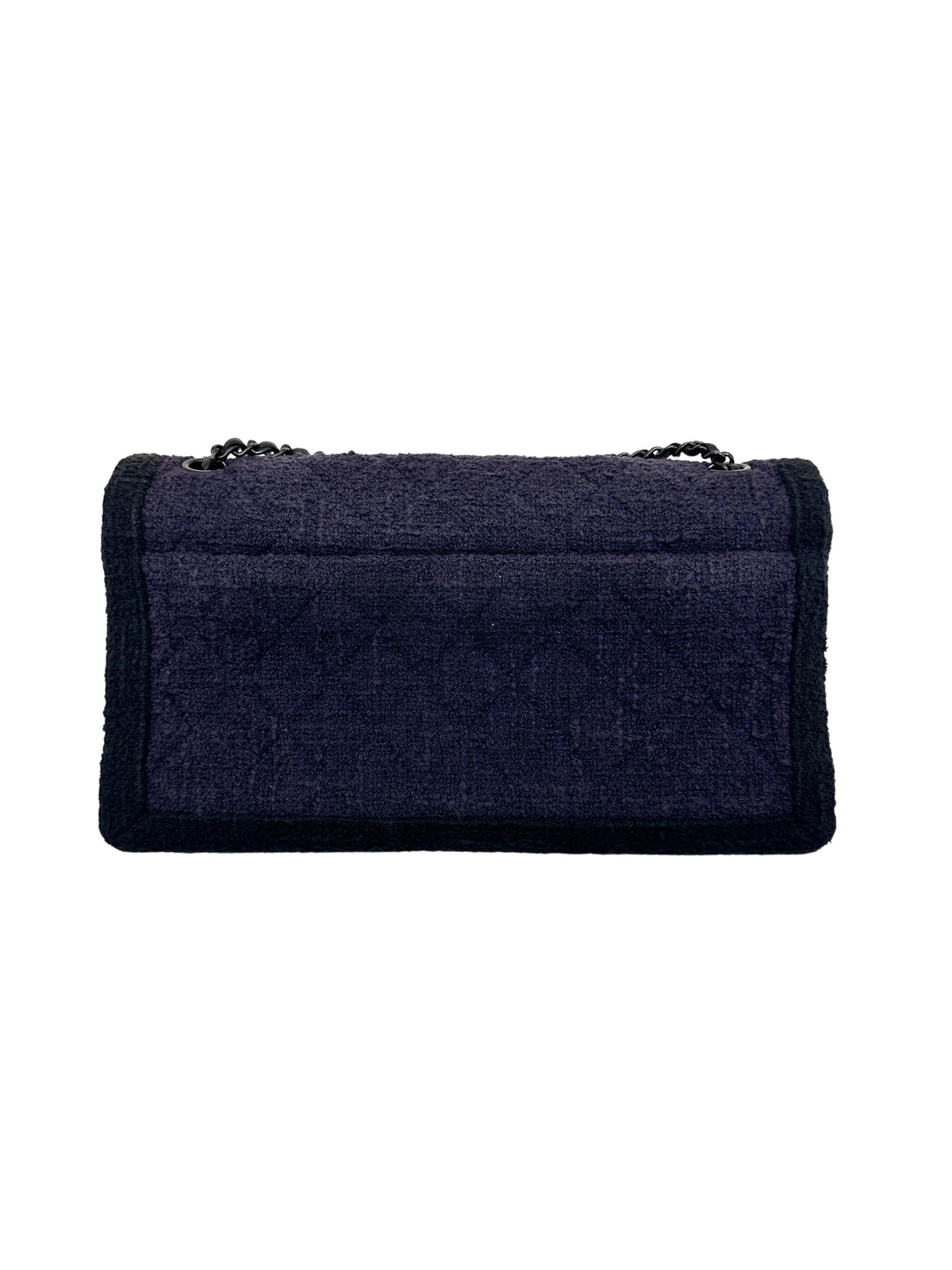Chanel Tweed Small Shoulder Bag Blue (21***68) CC753