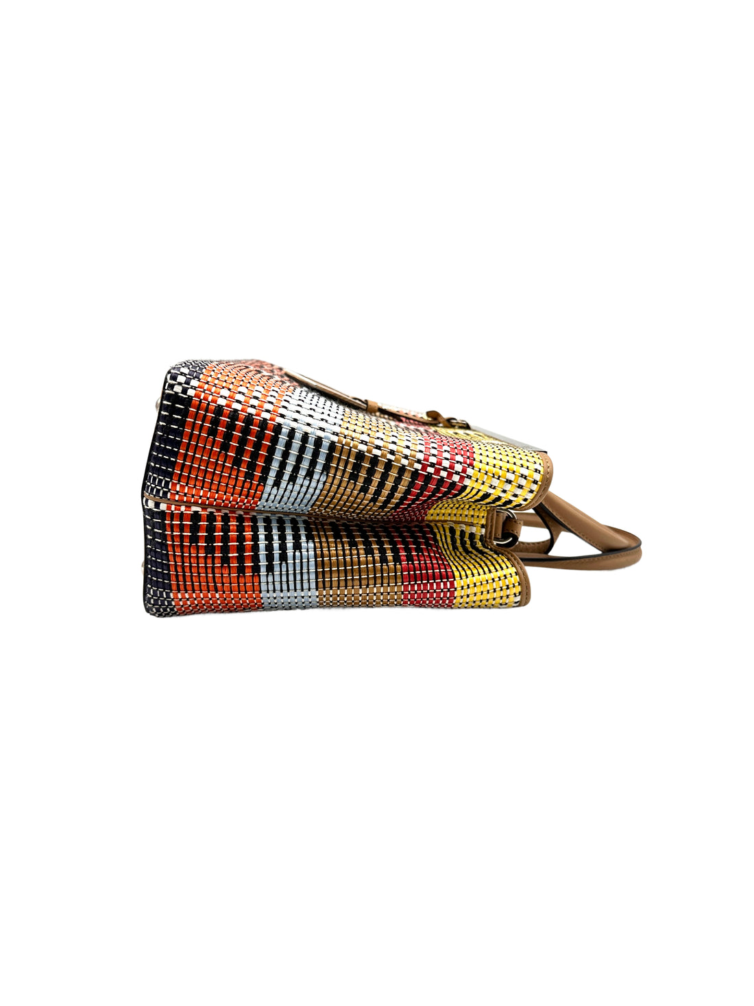 Fendi 2Jours Handbag Woven Raffia Petite FF50