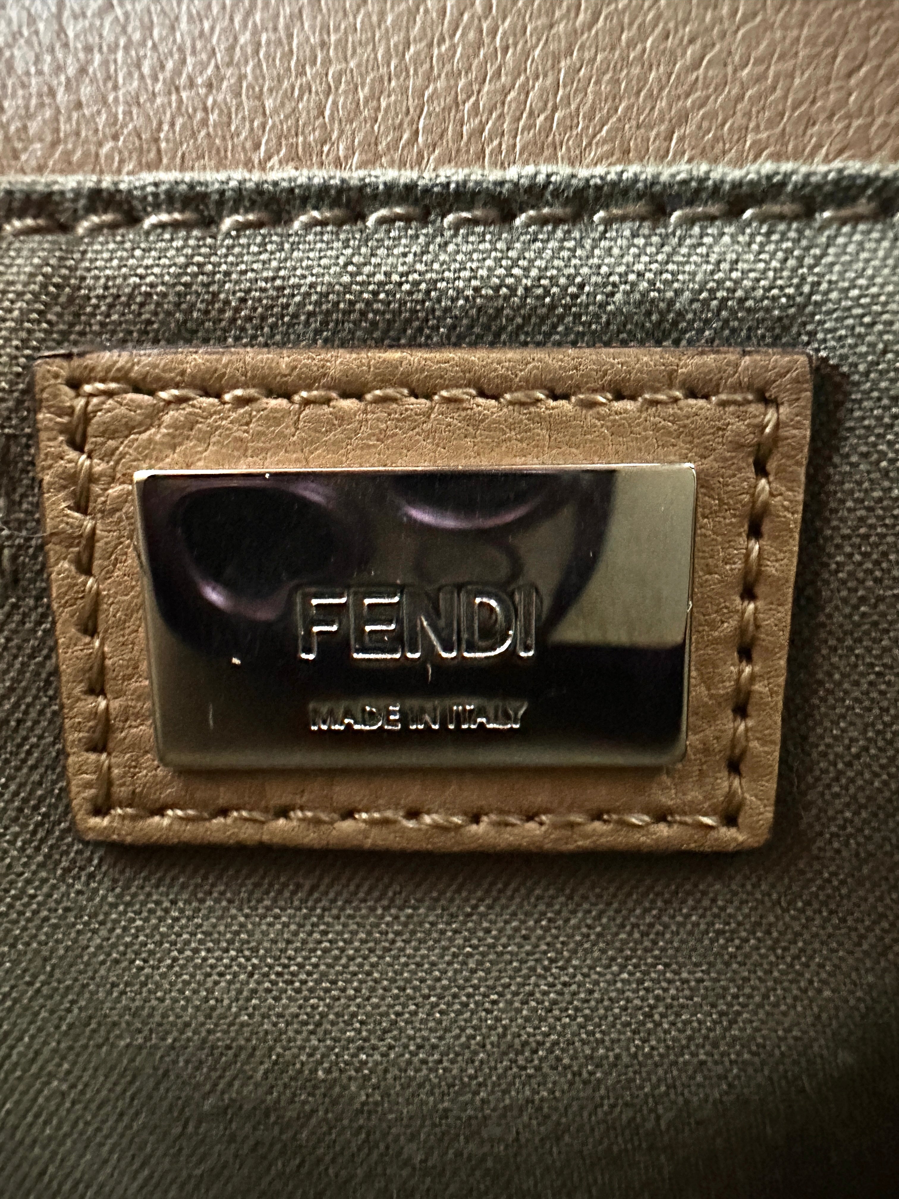 Fendi 2Jours Handbag Woven Raffia Petite FF50