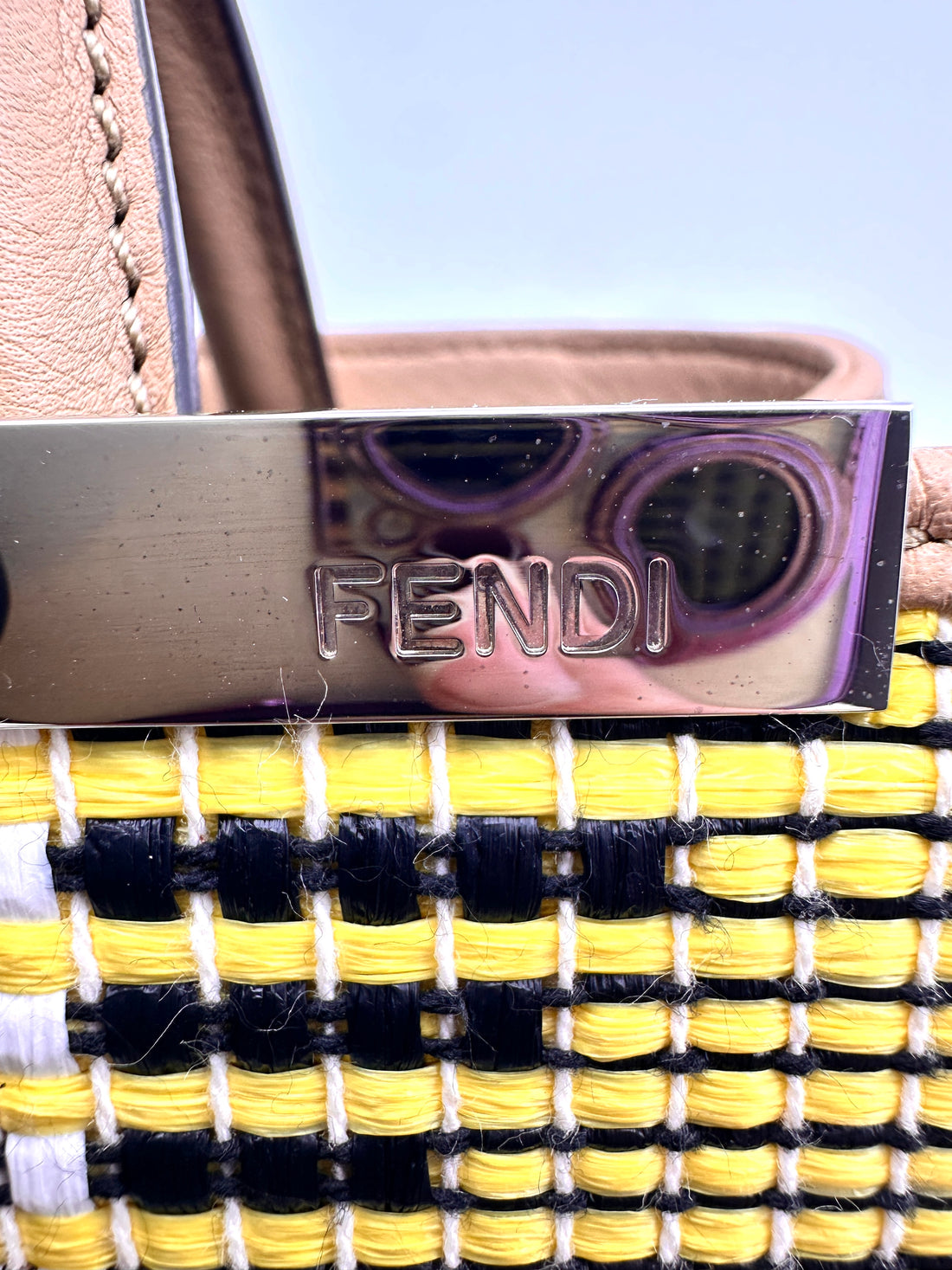 Fendi 2Jours Handbag Woven Raffia Petite FF50