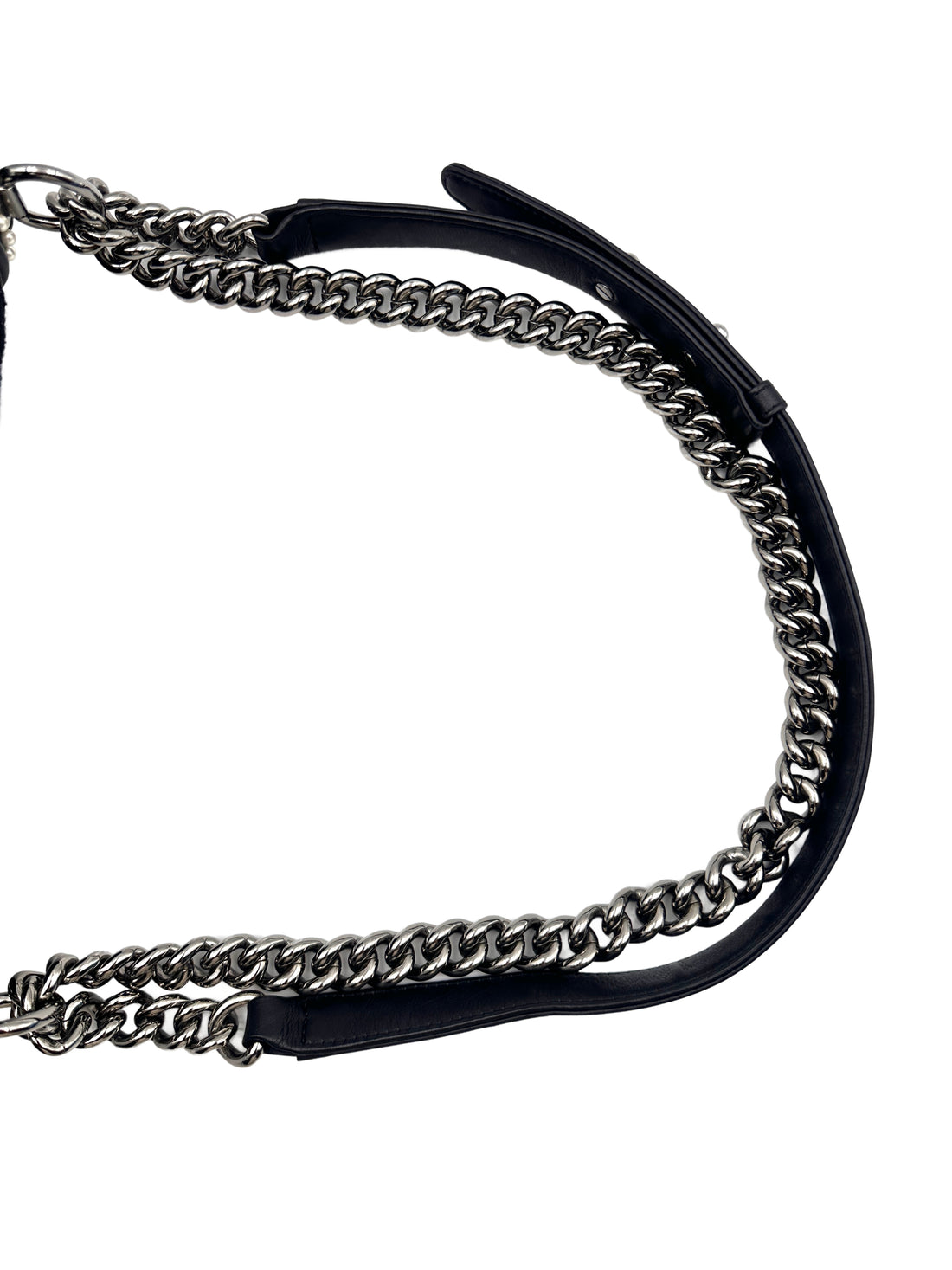 Chanel Tweed with Pearls Medium Boy Black SHW CC749