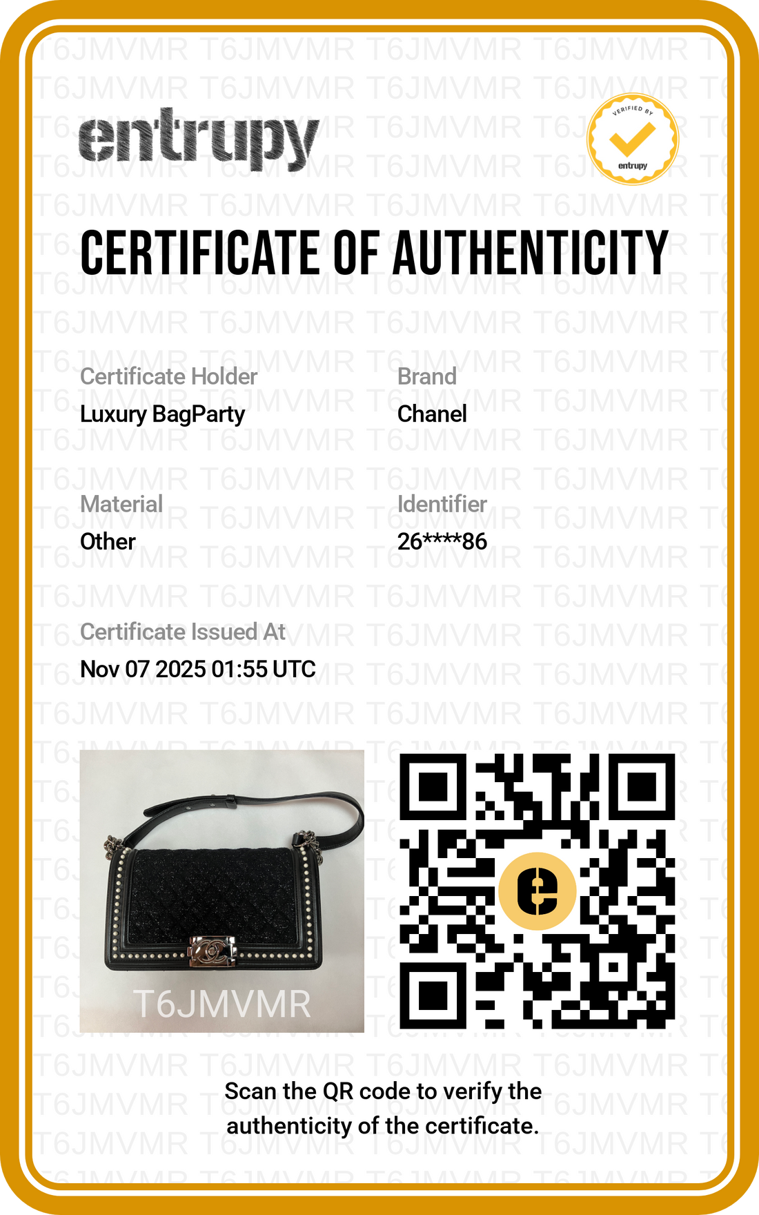 Chanel Tweed with Pearls Medium Boy Black SHW CC749