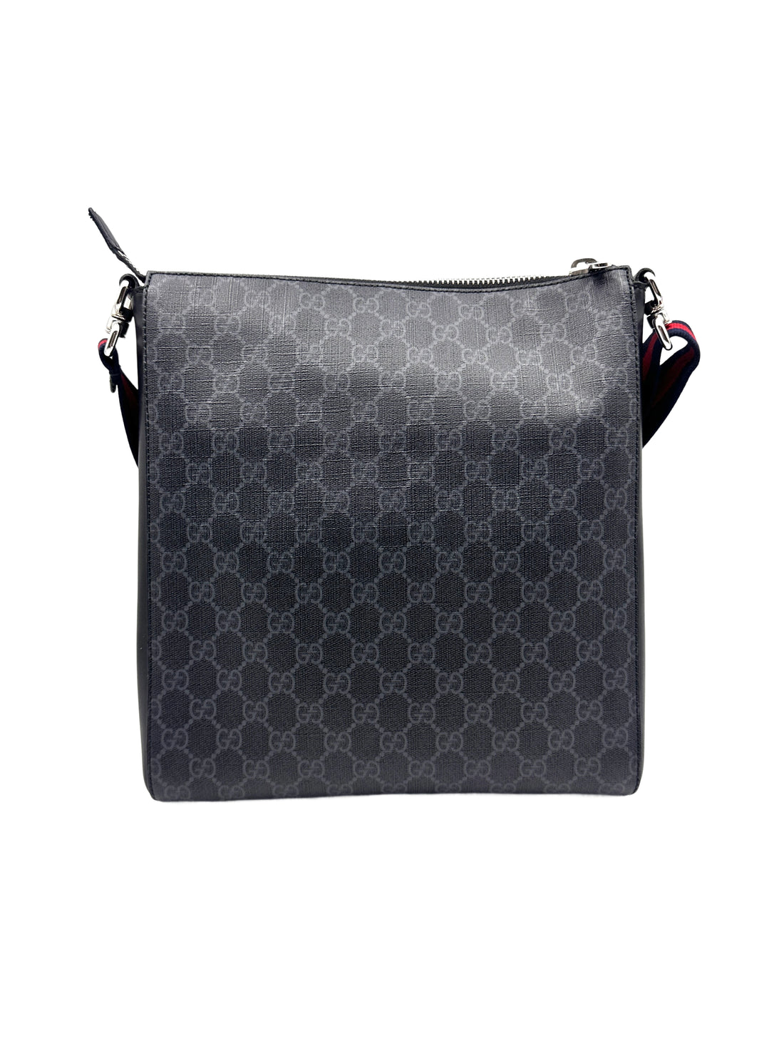 Gucci GG Night Courrier Zip Messenger Coated Canvas with Applique Black GG511
