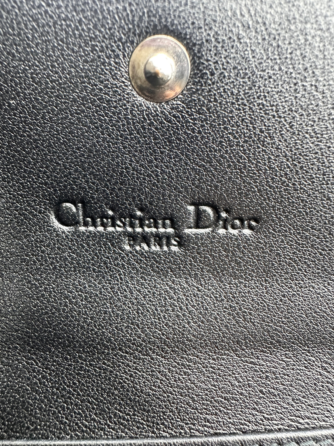 Christian Dior patent leather Lady Dior bifold wallet black DR297