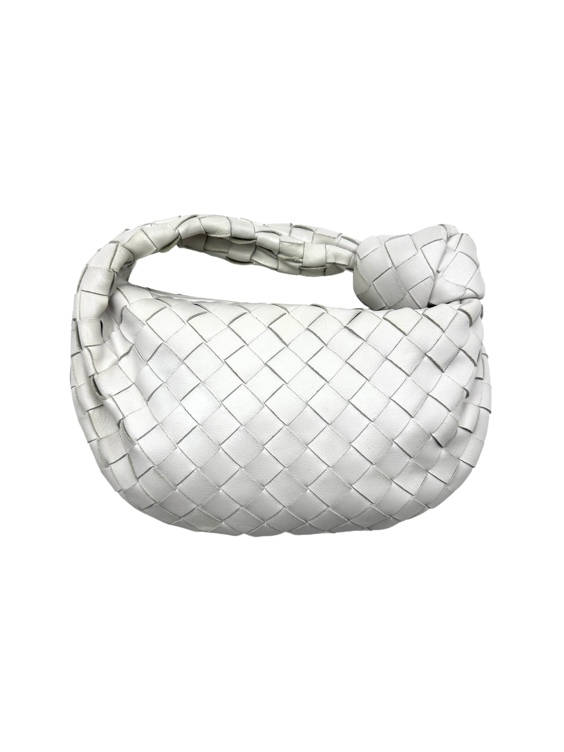 Bottega Veneta Intrecciato Jodie Knot Bag White BV61