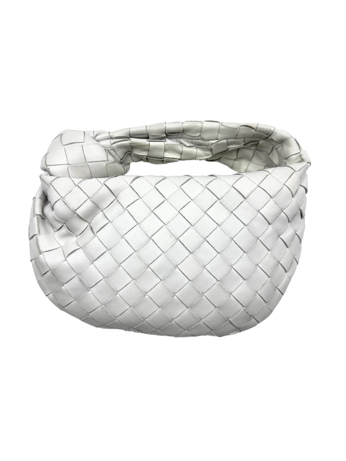 Bottega Veneta Intrecciato Jodie Knot Bag White BV61