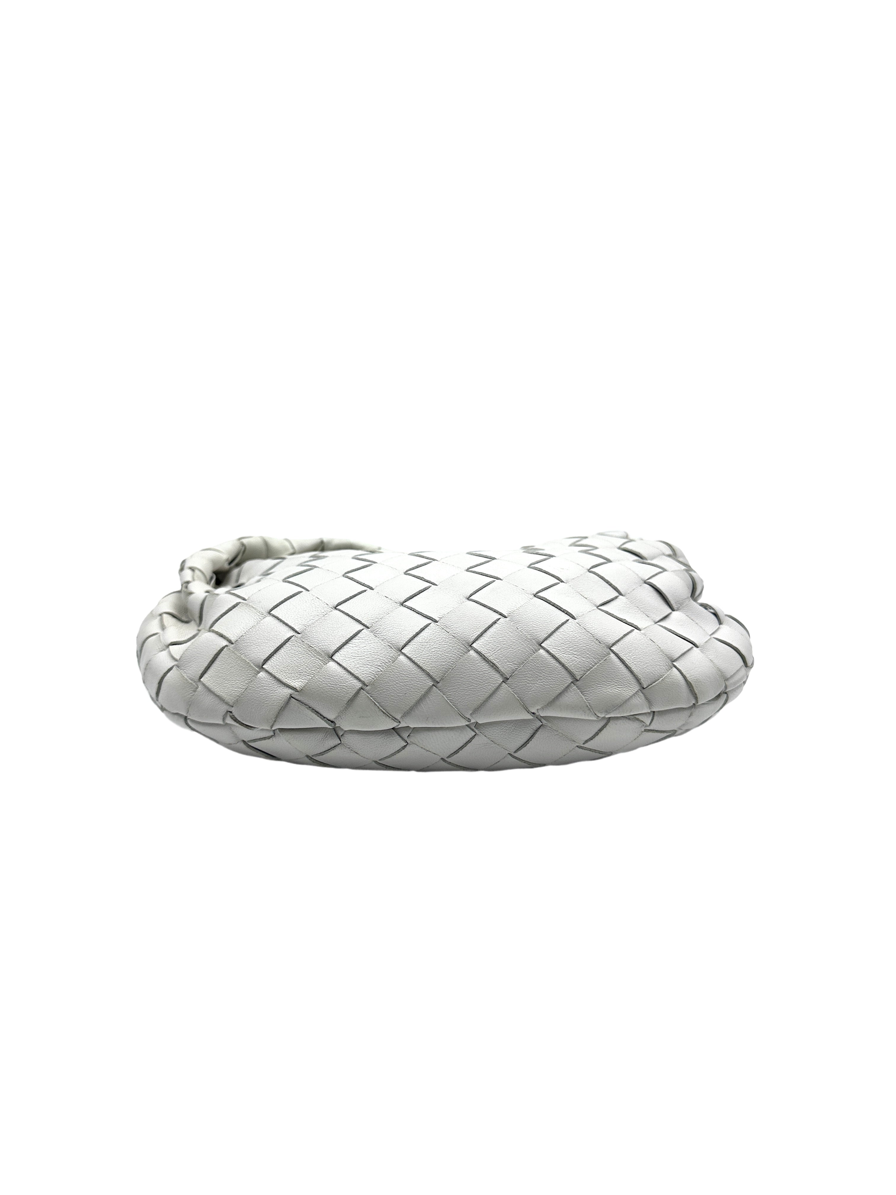 Bottega Veneta Intrecciato Jodie Knot Bag White BV61