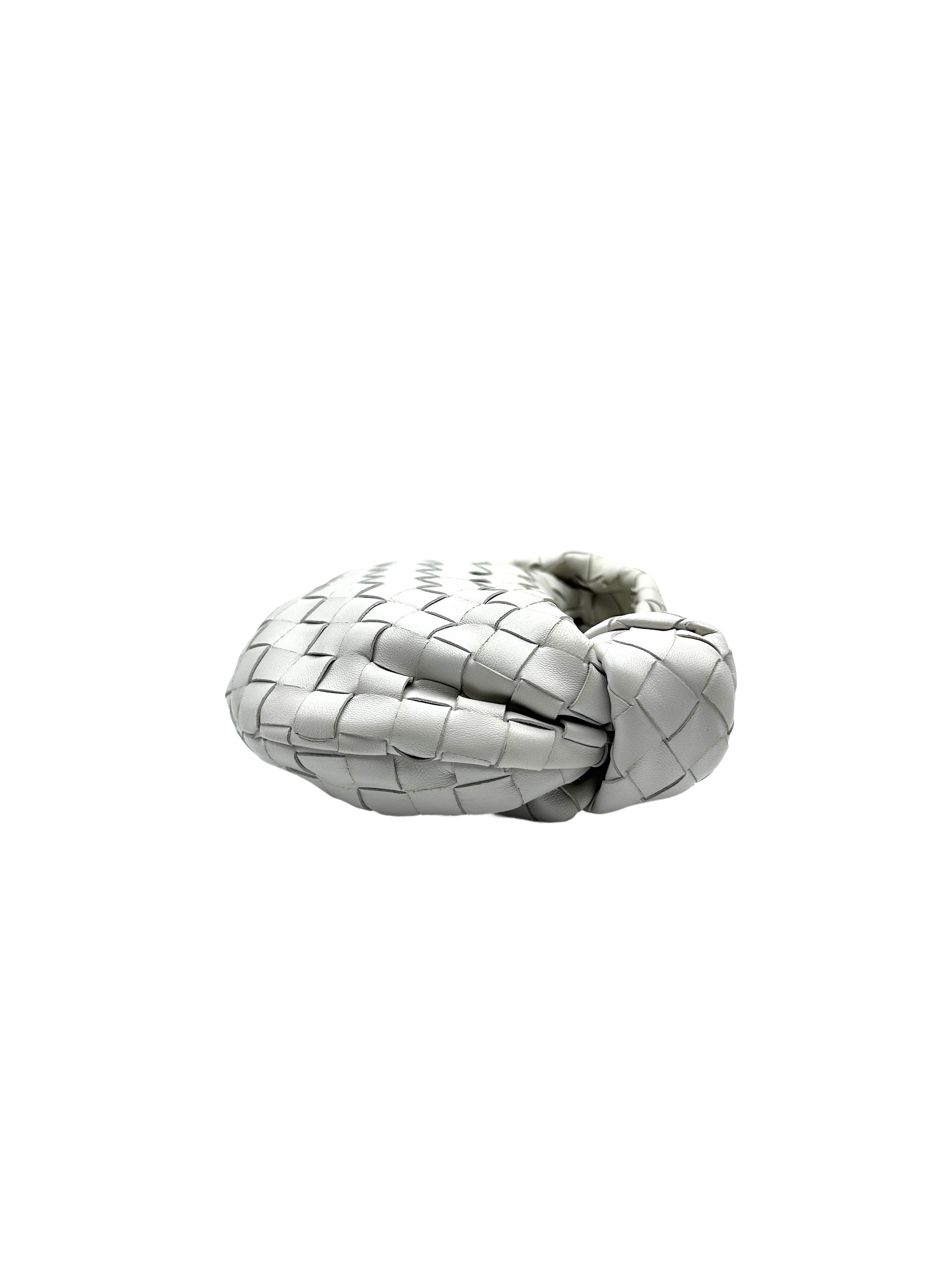 Bottega Veneta Intrecciato Jodie Knot Bag White BV61