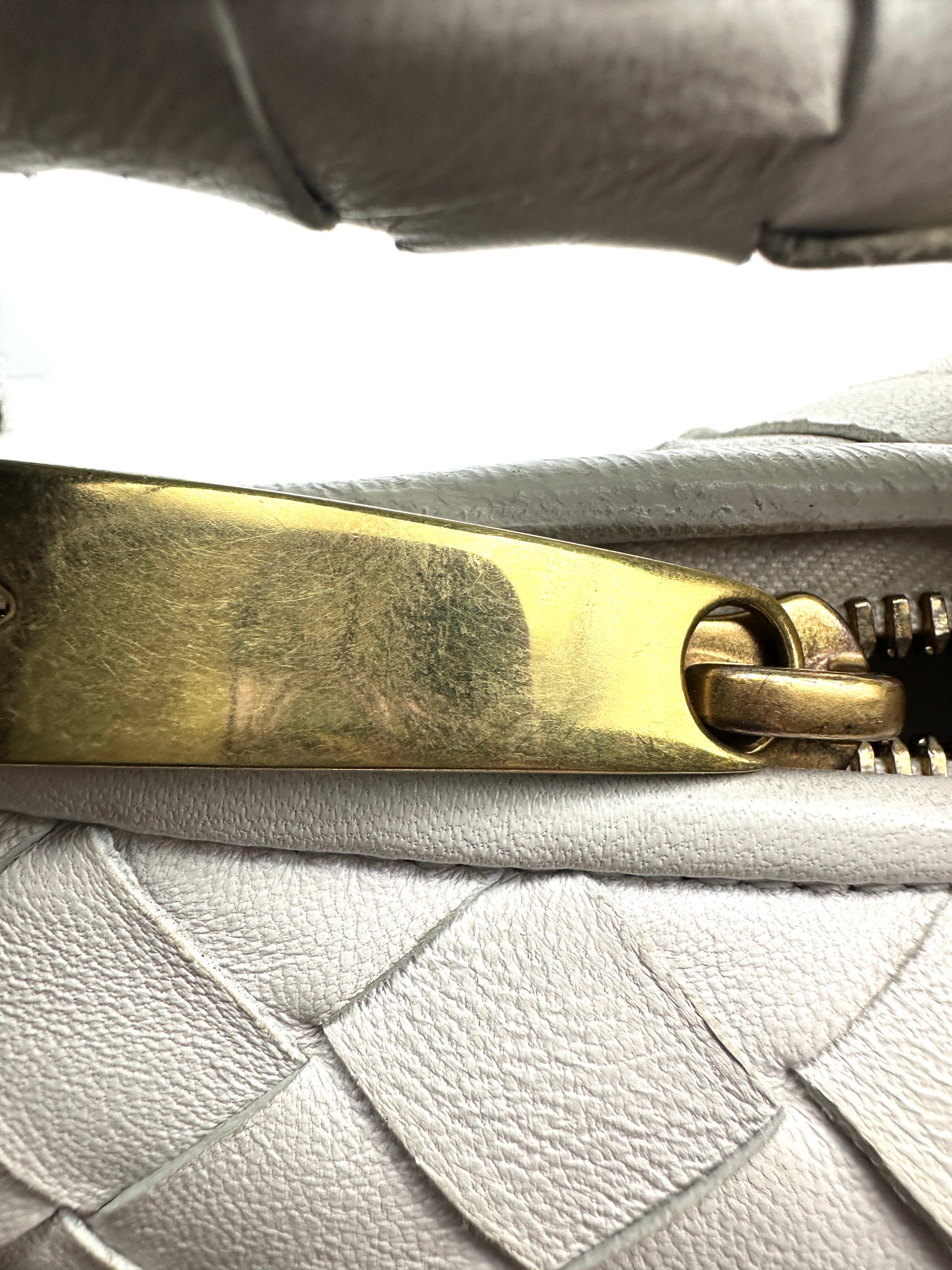 Bottega Veneta Intrecciato Jodie Knot Bag White BV61