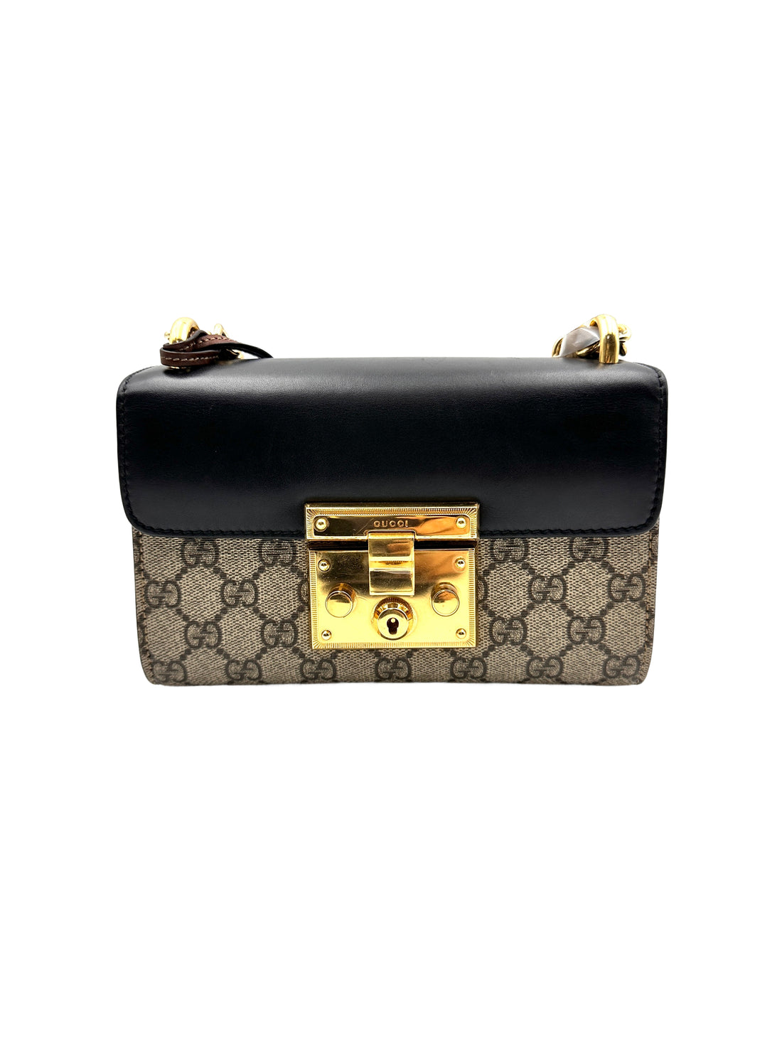 Gucci GG Padlock Shoulder Bag Canvas and Black GG530