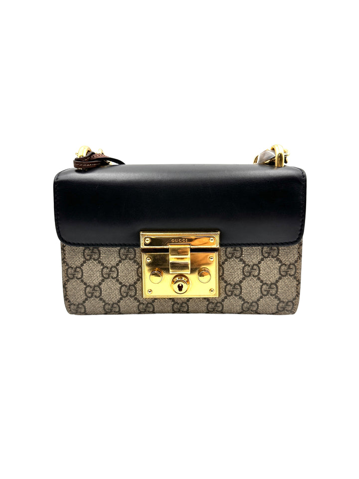 Gucci GG Padlock Shoulder Bag Canvas and Black GG530