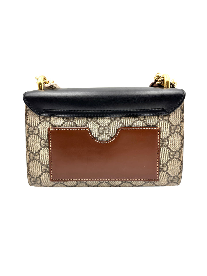 Gucci GG Padlock Shoulder Bag Canvas and Black GG530