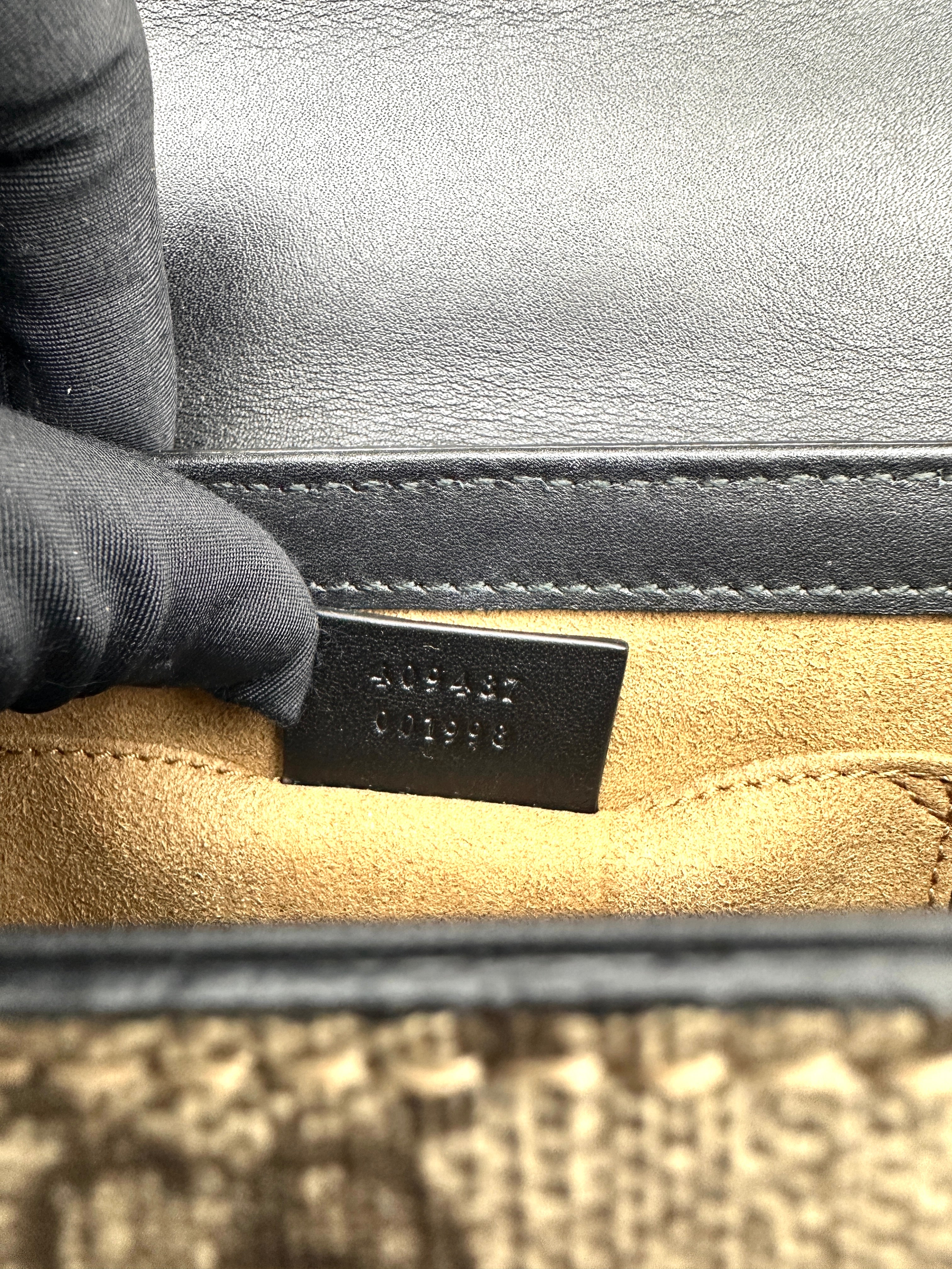 Gucci GG Padlock Shoulder Bag Canvas and Black GG530