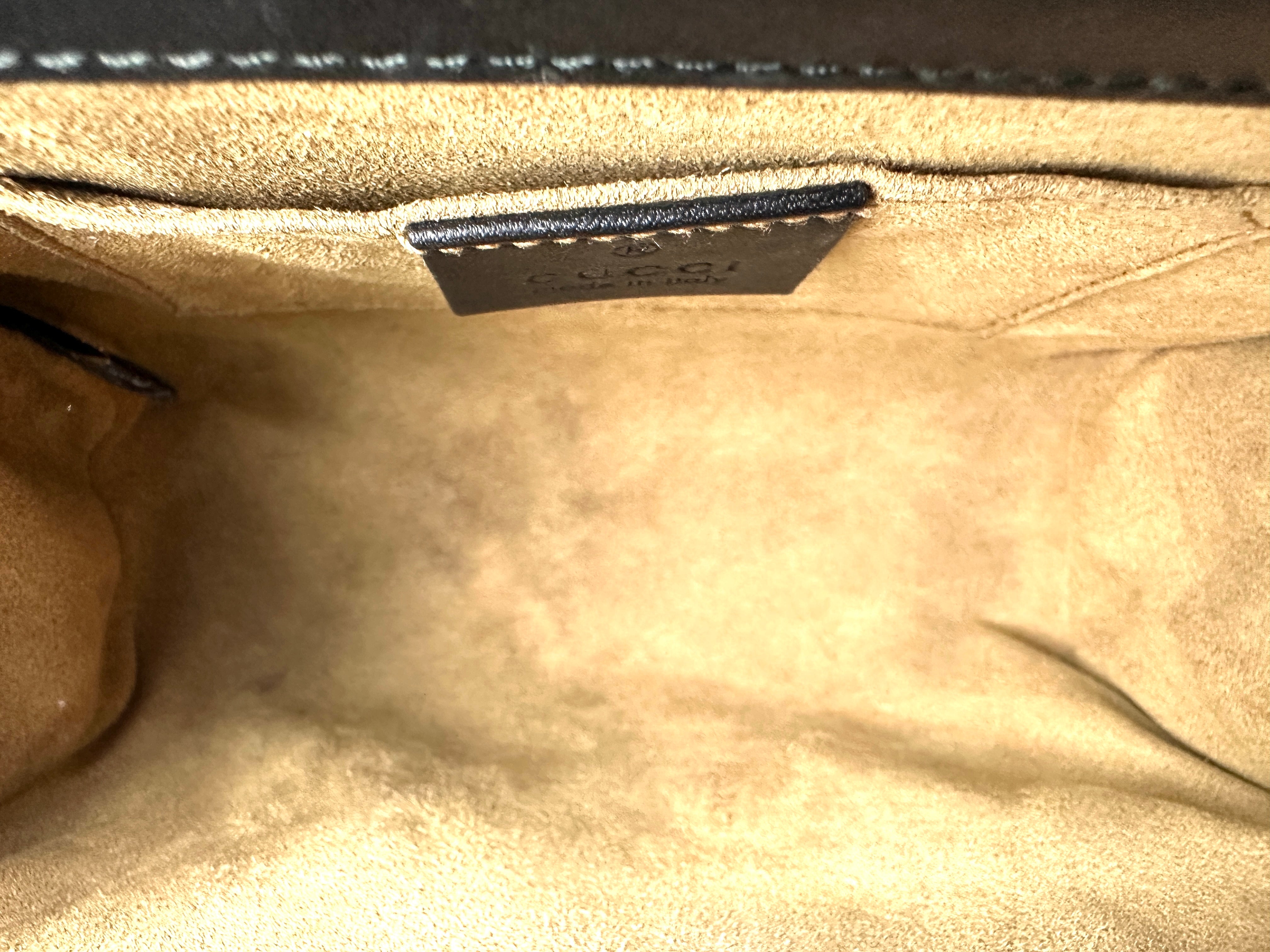 Gucci GG Padlock Shoulder Bag Canvas and Black GG530