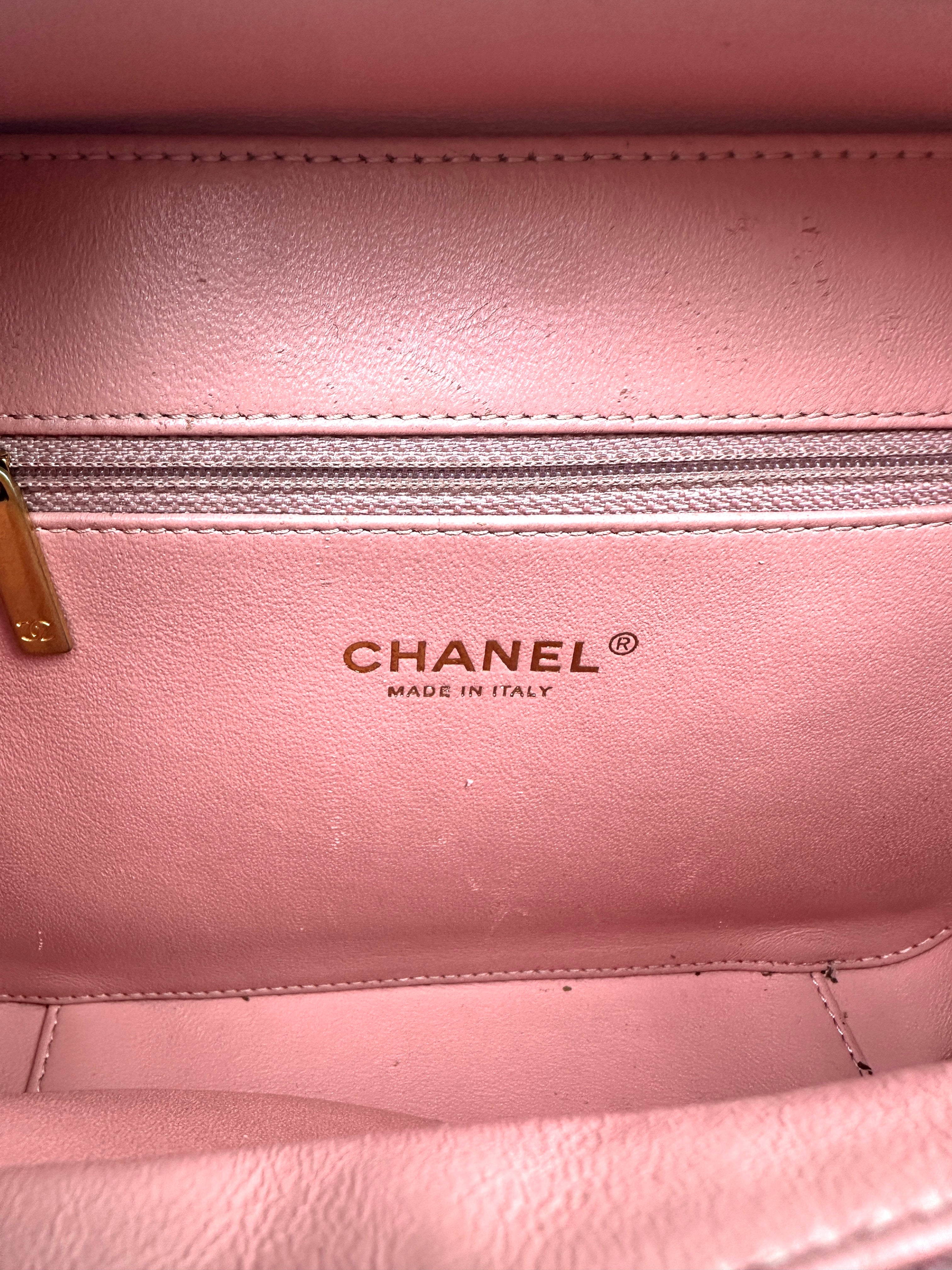 Chanel Tweed and Leather Flligree Vanity Bag Medium Pink (27***75) CC774