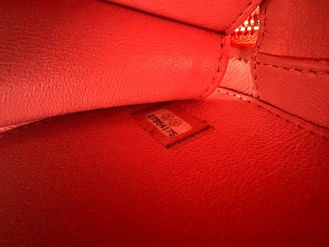 Chanel Tweed and Leather Flligree Vanity Bag Medium Pink (27***75) CC774