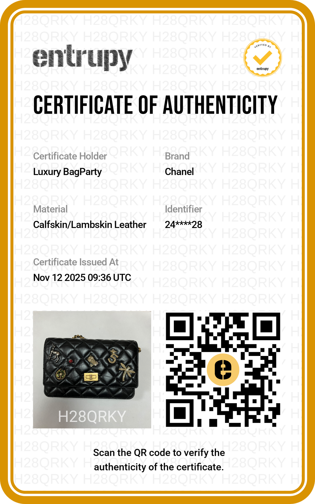 Chanel Quilted Lucky Charm Wallet on Chain Black (24***28) CC779
