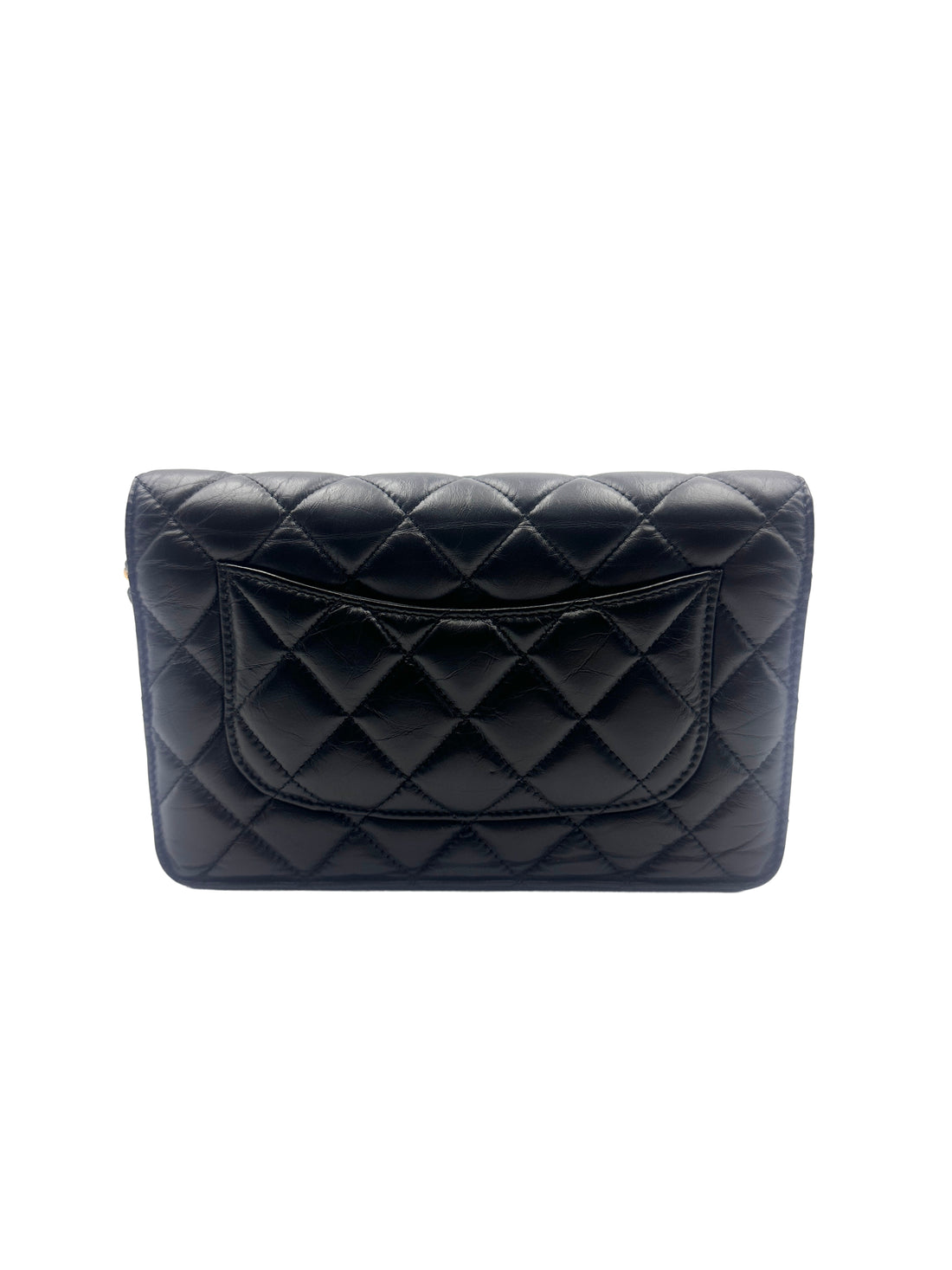 Chanel Quilted Lucky Charm Wallet on Chain Black (24***28) CC779