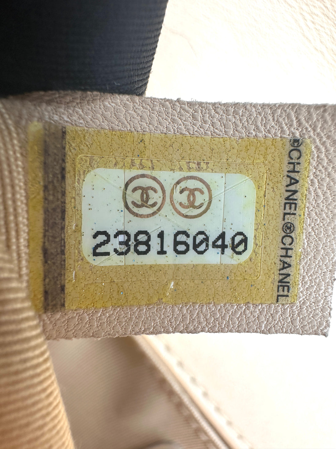 Chanel Chevron Calfskin Boy Flap Bag Beige( (23***40) CC781