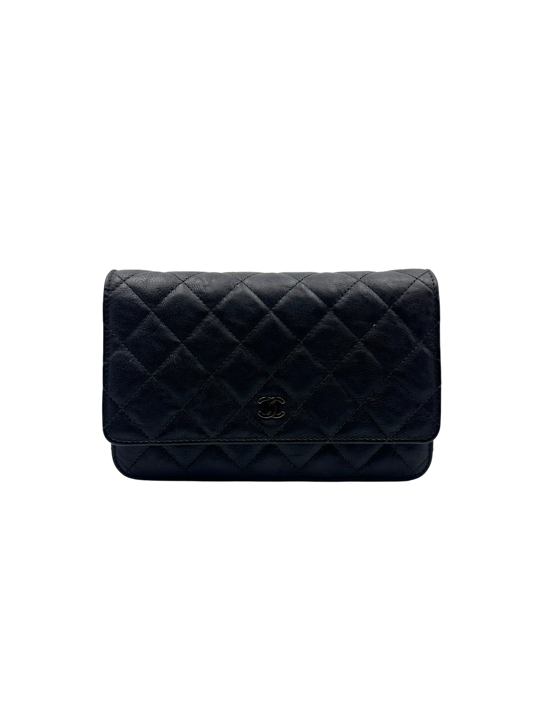 Chanel Quilted Calfskin WOC Black/Black (24***01) CC776