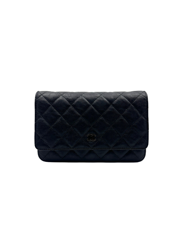 Chanel Quilted Calfskin WOC Black/Black (24***01) CC776