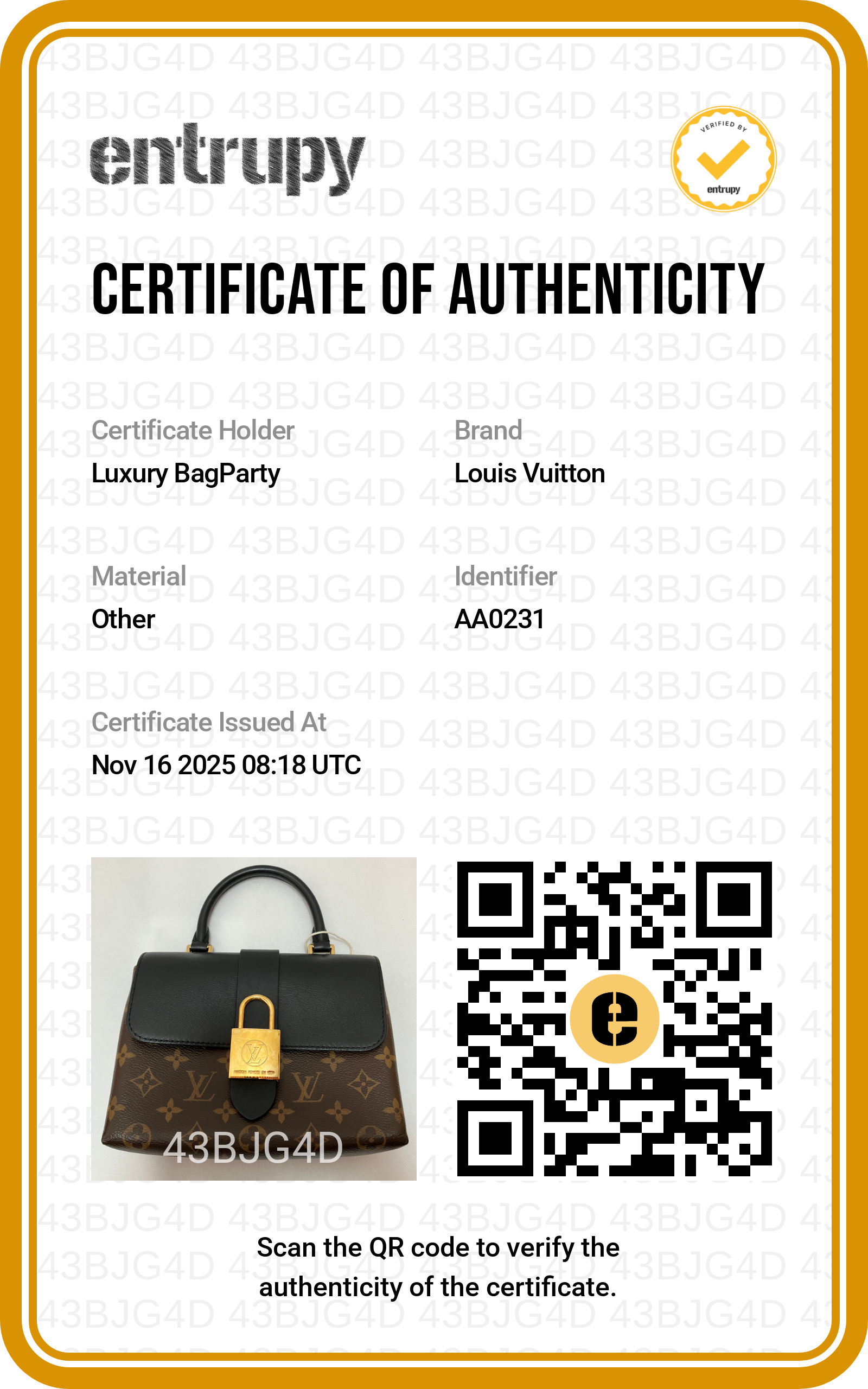 Louis Vuitton monogram canvas Locky BB bag black LV1340